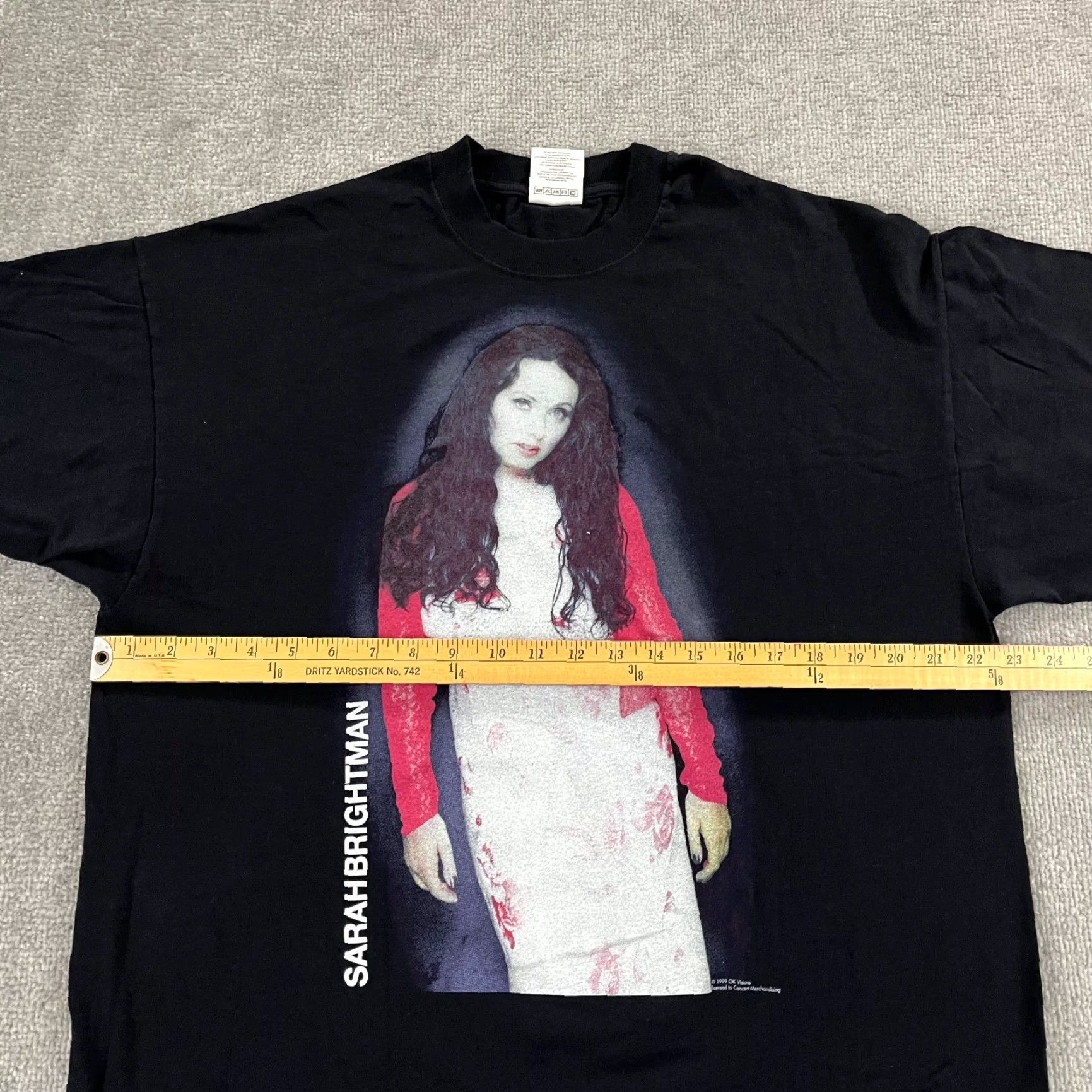 Vintage VINTAGE SaraH Brightman Shirt Mens XL Black Soprano Singer 90s Y2K T-Shirt Graphic Print Screen Stars Logo 90s Classic Music Mens XL Black Size US XL / EU 56 / 4 - 6 Thumbnail