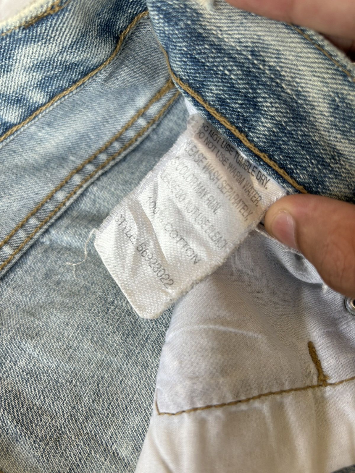 Helmut Lang RARE🔥EXHIBITIONIST PATCHWORK DISTRESSED DENIM JEANS Size US 34 / EU 50 - 8 Thumbnail