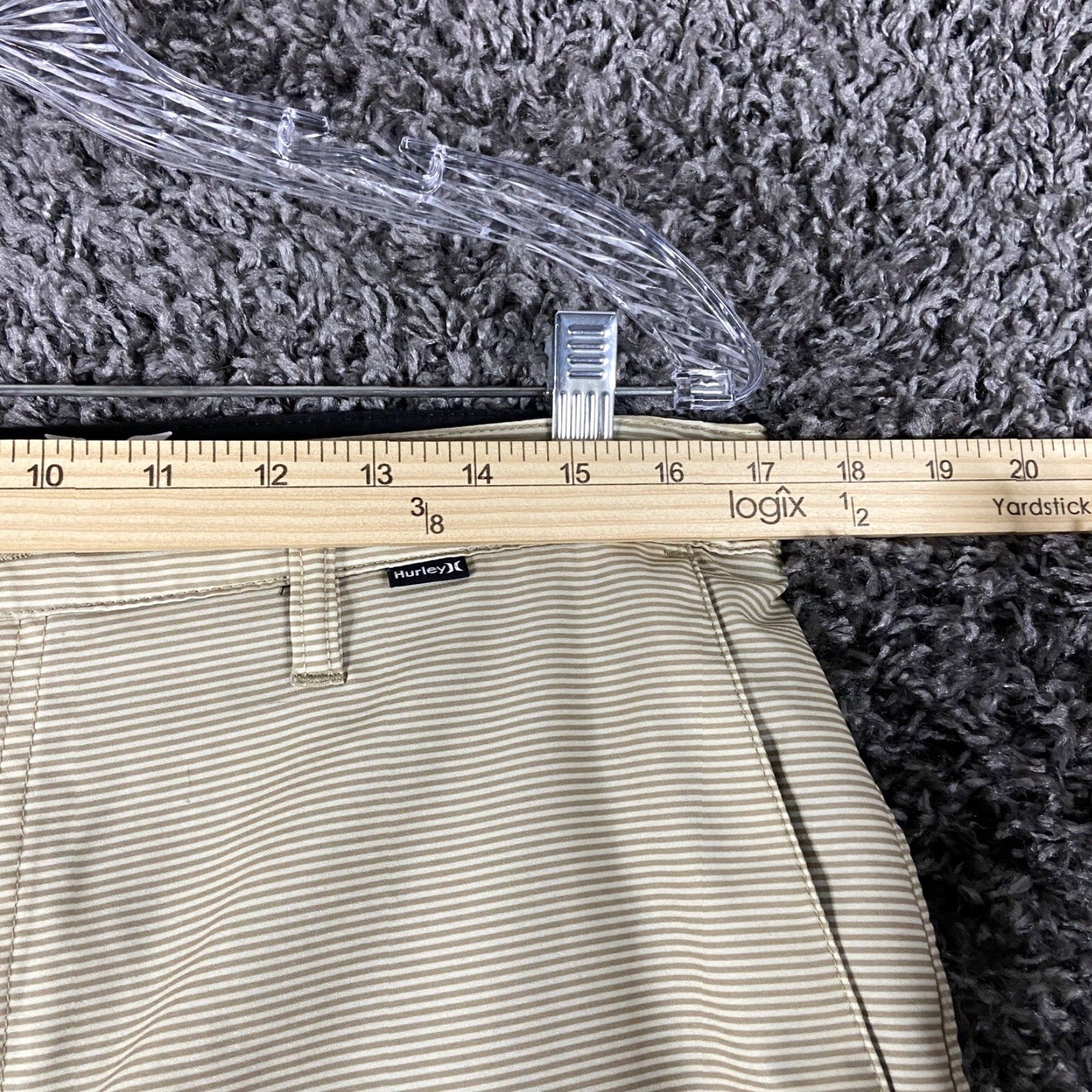 Hurley Hurley Shorts Men’s 34 Green Striped Chino Size US 34 / EU 50 - 4 Thumbnail