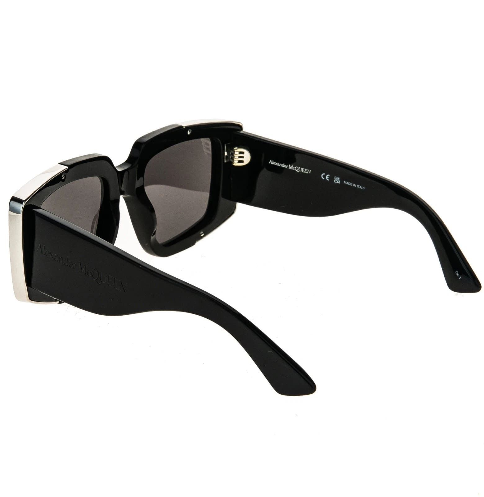 Alexander McQueen ALEXANDER MCQUEEN AM0446S 0446 Black Fashion Sunglass 001 Size ONE SIZE - 3 Thumbnail
