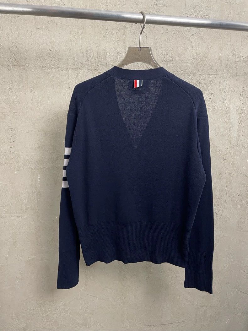 Thom Browne Thom Browne Blue and green knit cardigan Size US S / EU 44-46 / 1 - 2 Thumbnail