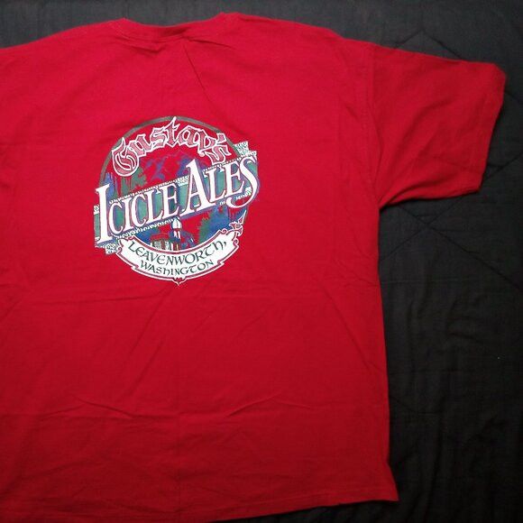 Vintage Vintage Gustav's Icicle Ales Leavenworth Washington T-Shirt Size US XL / EU 56 / 4 - 8 Thumbnail
