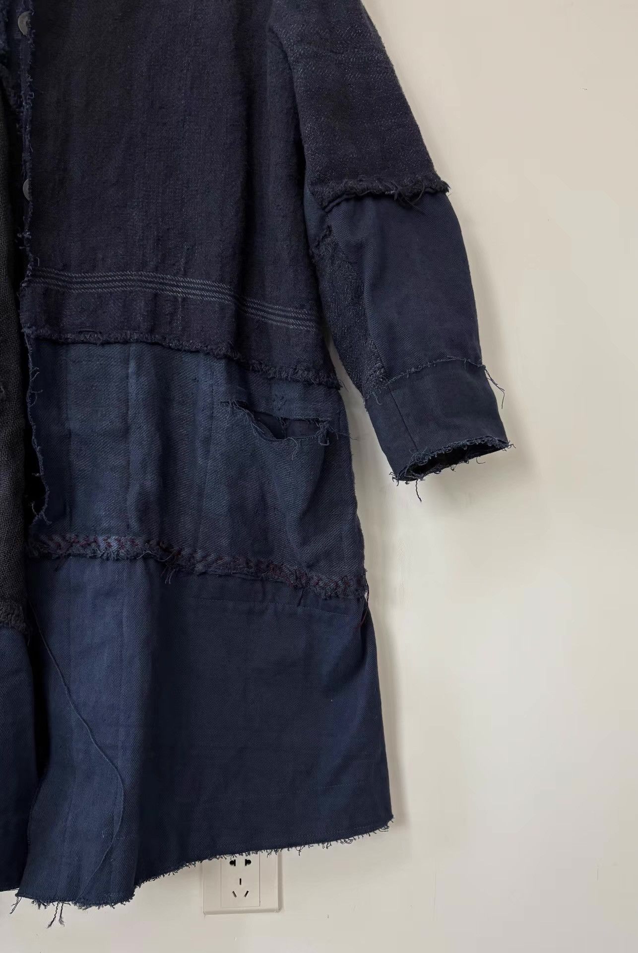 By Walid By Walid Men's Nomadic-Style Paneled Linen Long Coat Ｑ21 Size US L / EU 52-54 / 3 - 5 Thumbnail