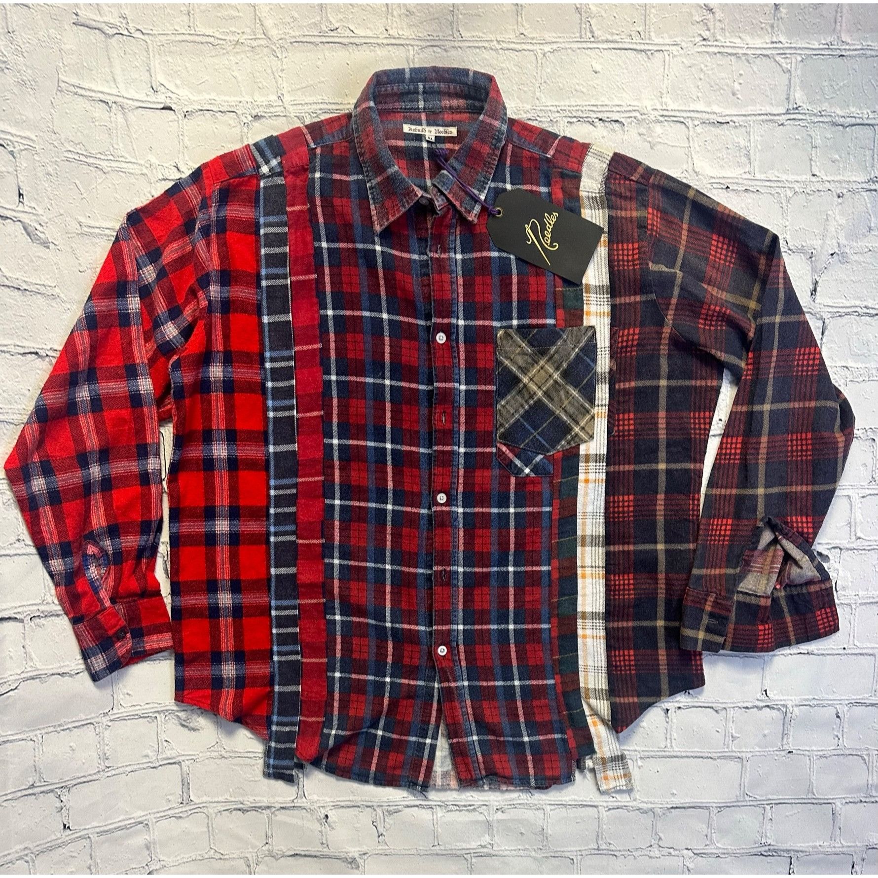 Image of Rebuild By Needles Flannel Shirt - 7 Cuts Shirt, Men's (Size XL)