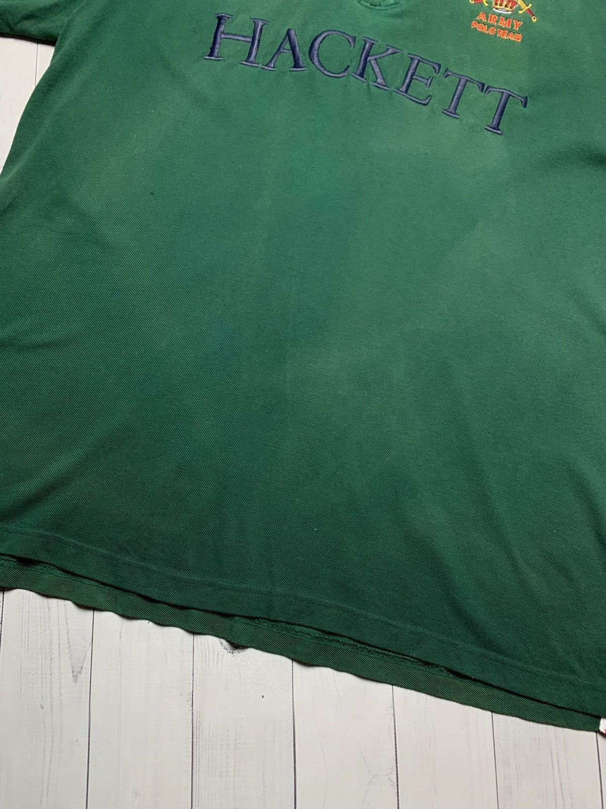 Hackett × Vintage Vintage Green Hacket big logo polo size XXL rare green Size US XXL / EU 58 / 5 - 3 Thumbnail