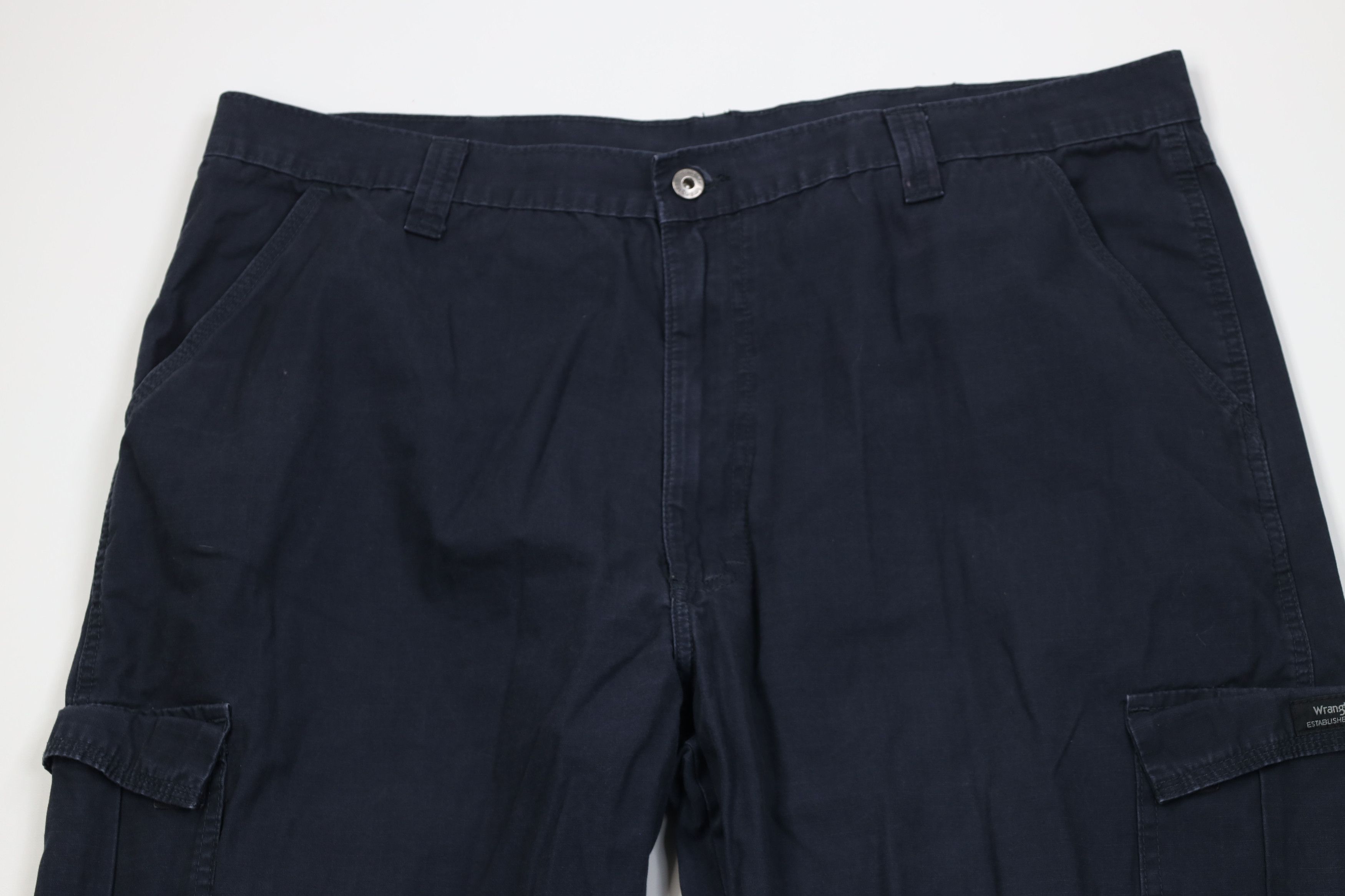 Wrangler Vintage Y2K Wrangler Ripstop Wide Leg Cargo Pants Navy Blue Size US 40 / EU 56 - 2 Thumbnail
