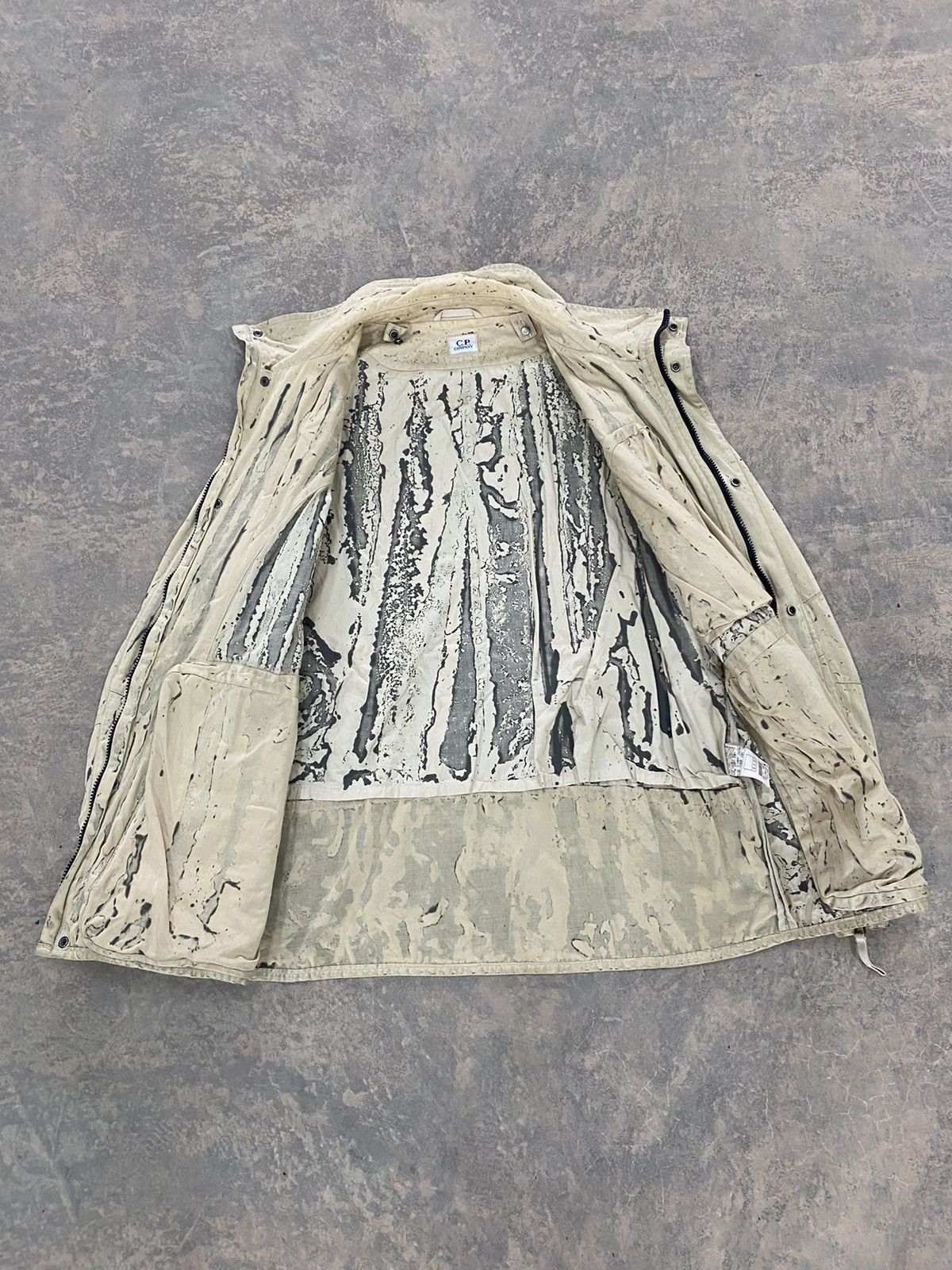 C.P. Company VINTAGE C.P. COMPANY WAXED PAINT SPLATTER ZIPPER JACKET Size US L / EU 52-54 / 3 - 15 Thumbnail