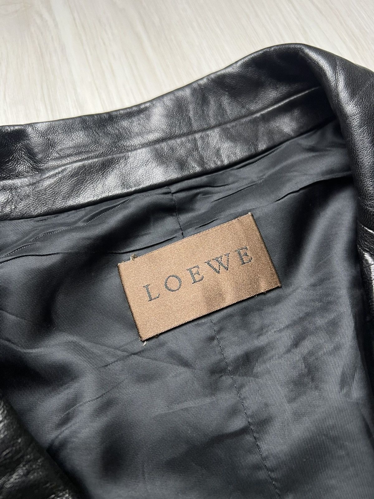 Loewe Vintage Loewe Leather Blazer Jacket Size US L / EU 52-54 / 3 - 5 Thumbnail