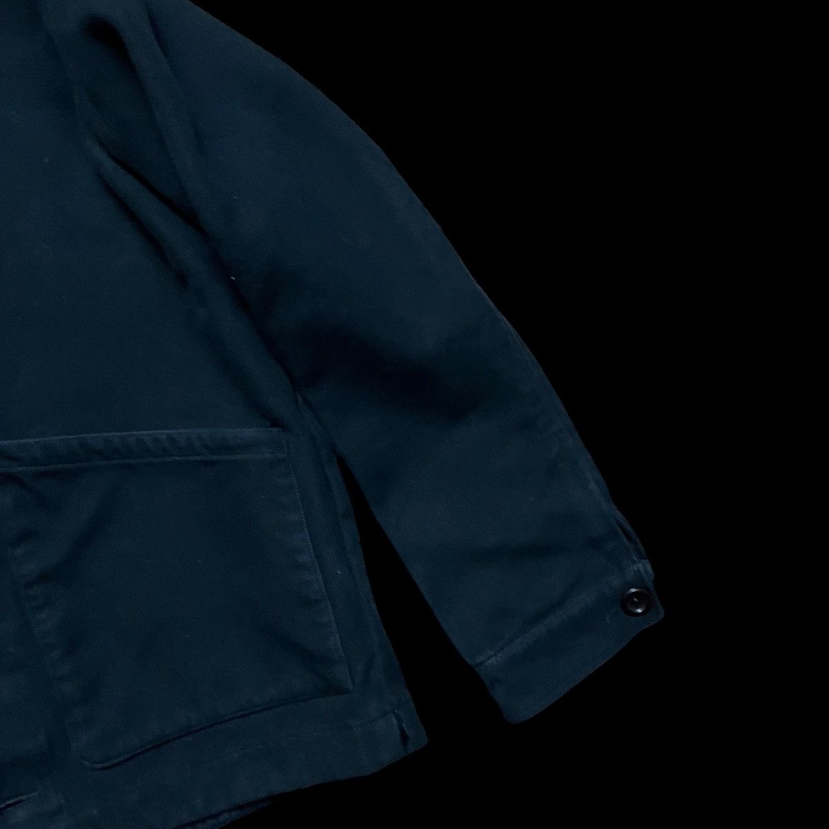 Japanese Brand Oobe Brand Black Chore Jacket Faded Size L Worn Used Size US L / EU 52-54 / 3 - 4 Thumbnail