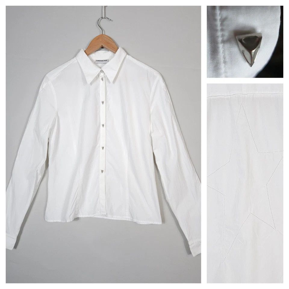 Mugler × Thierry Mugler × Vintage Vintage Thierry Mugler Blouse White Star Perforation size M Size M / US 6-8 / IT 42-44 - 1 Thumbnail