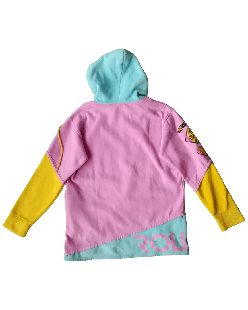 Hysteric Glamour RARE K-Pop Harajuku Style "Rolling" Color Block Patch Hoodie Size US L / EU 52-54 / 3 - 6 Thumbnail