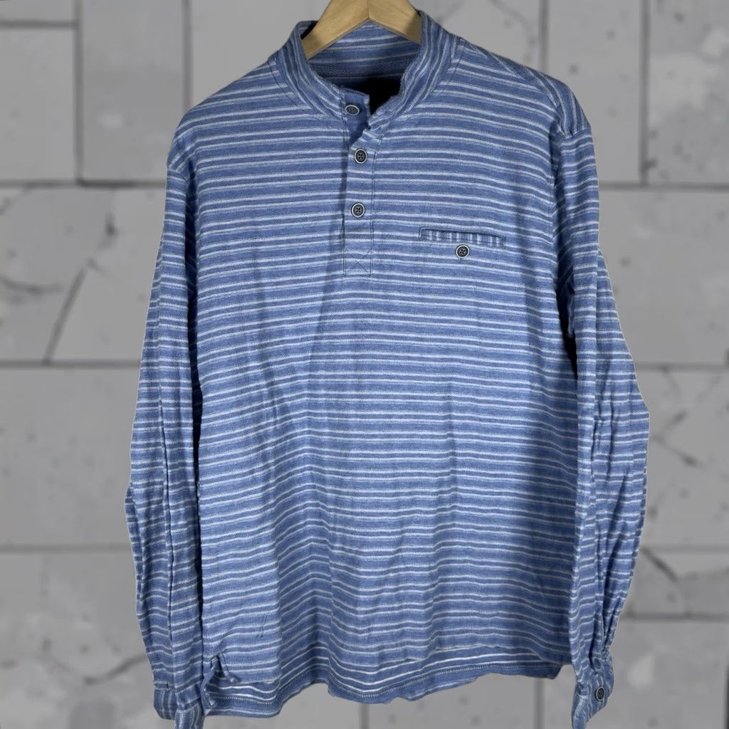 johnnie-O johnnie-O Striped Half Button Down Long Sleeve Shirt Mens Size L Size US L / EU 52-54 / 3 - 1 Thumbnail