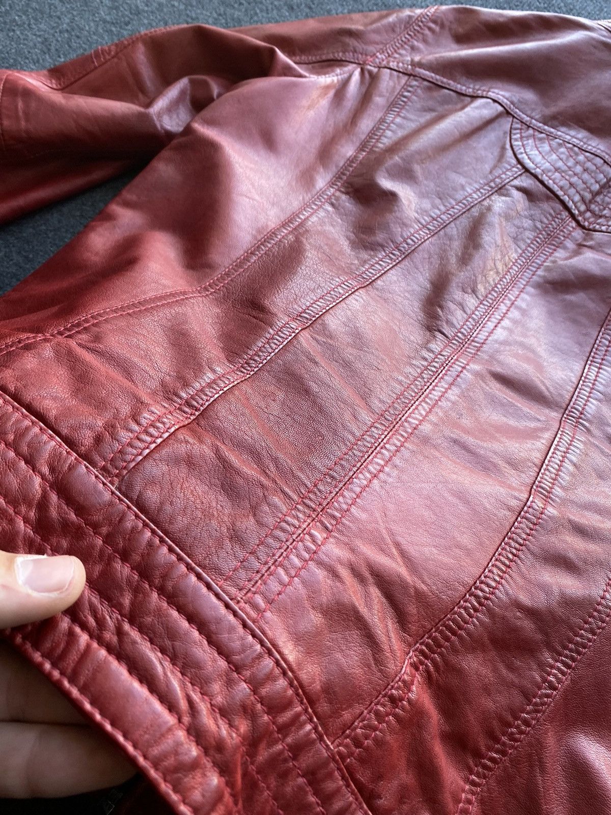 Other 🔥Opium Punk Gothic Red Leather Jacket q-21 Xl Size XL / US 12-14 / IT 48-50 - 16 Thumbnail