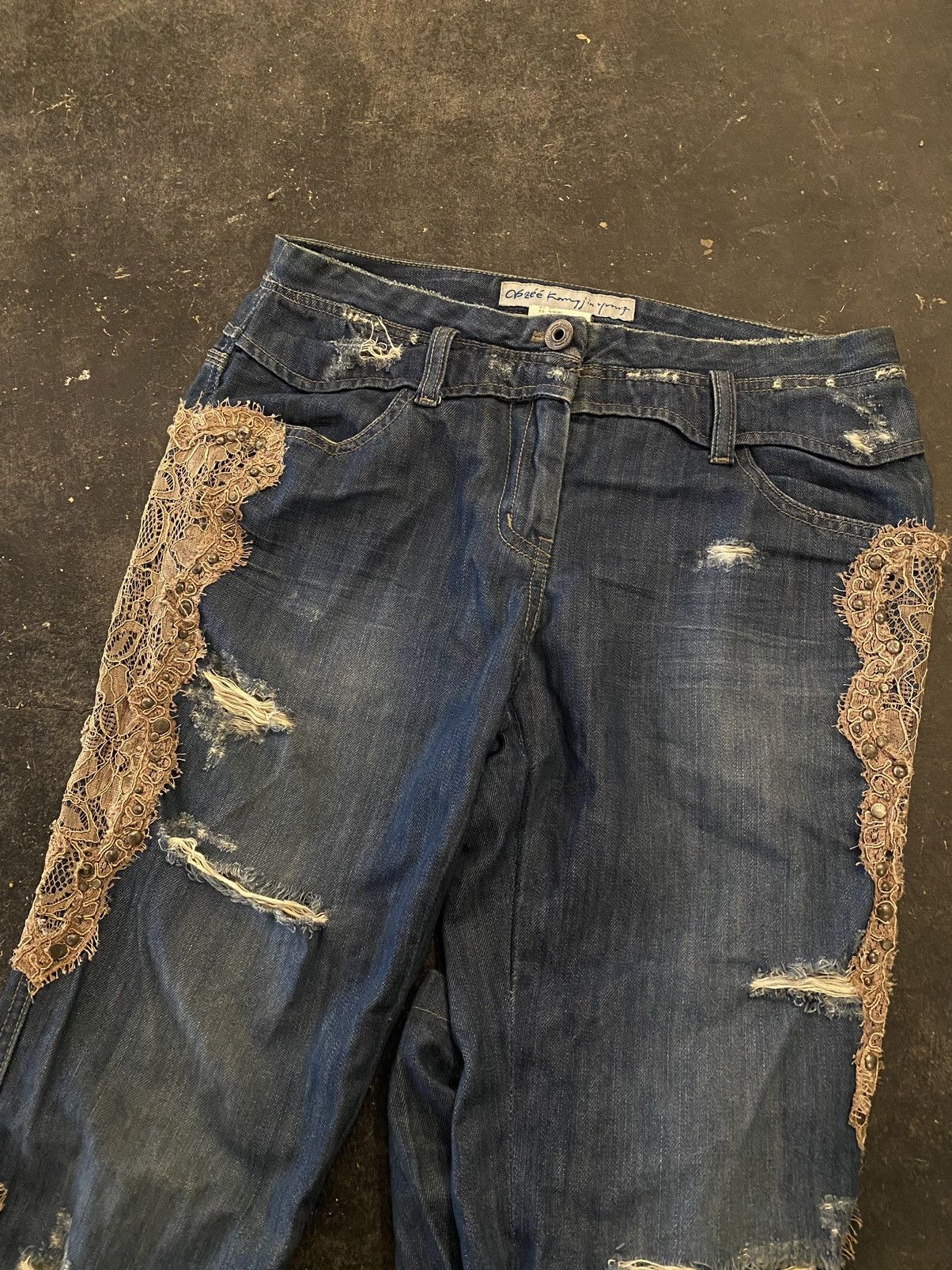If Six Was Nine × Japanese Brand × Le Grande Bleu (L.G.B.) Cae zee Avant Garde Distressed Jeans Size 28" / US 6 / IT 42 - 7 Thumbnail
