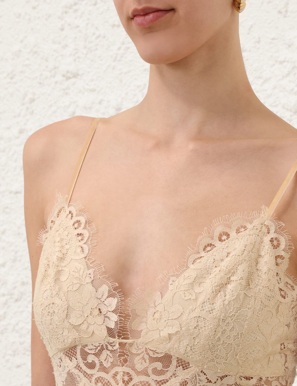 Zimmermann oc11z0725 Illustration Lace Bodysuit in Cream Size L / US 10 / IT 46 - 5 Thumbnail