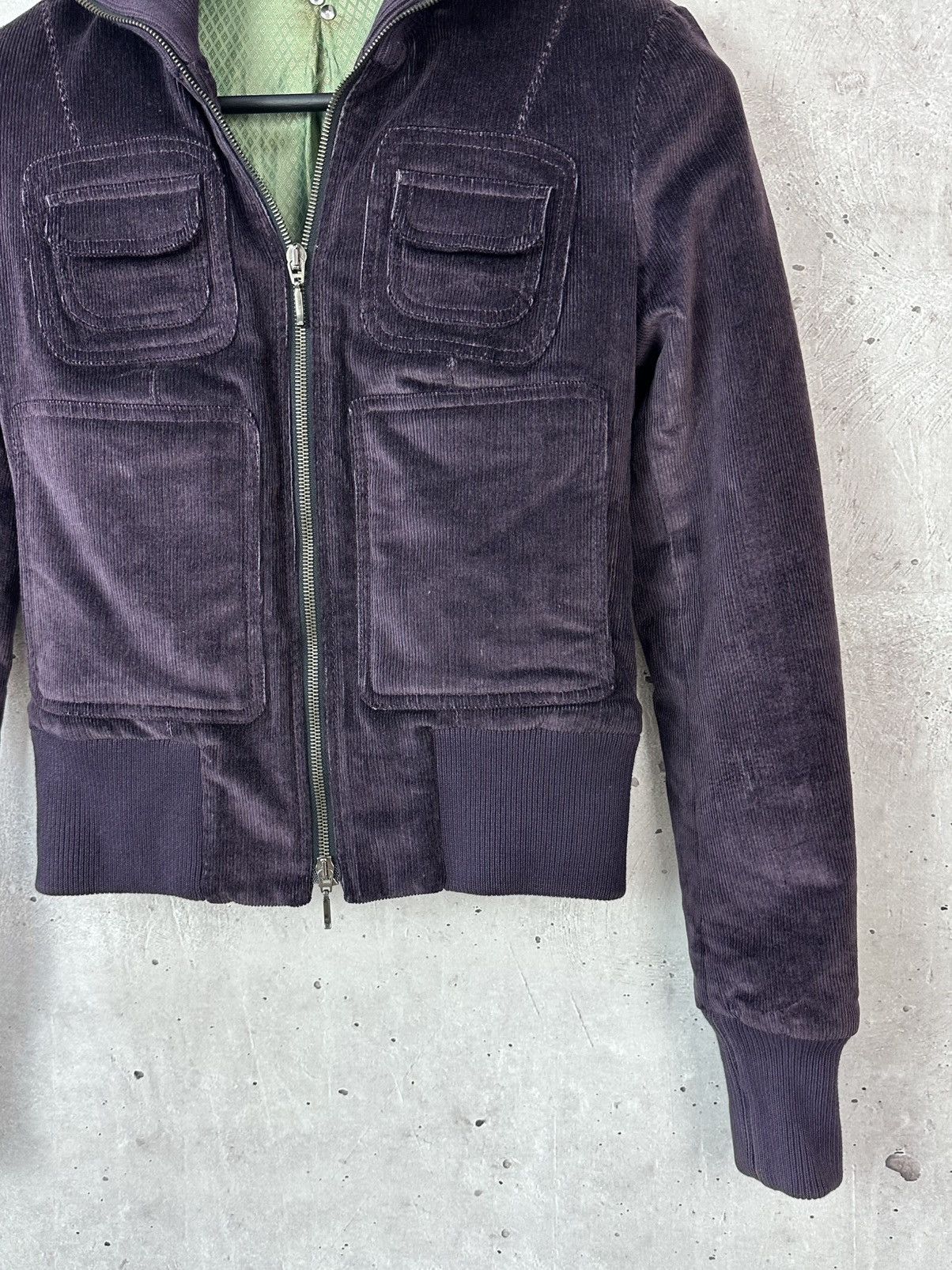 Dondup Dondup Corduroy Eggplant Multipocket Zip Women’s Jacket Size S / US 4 / IT 40 - 4 Thumbnail