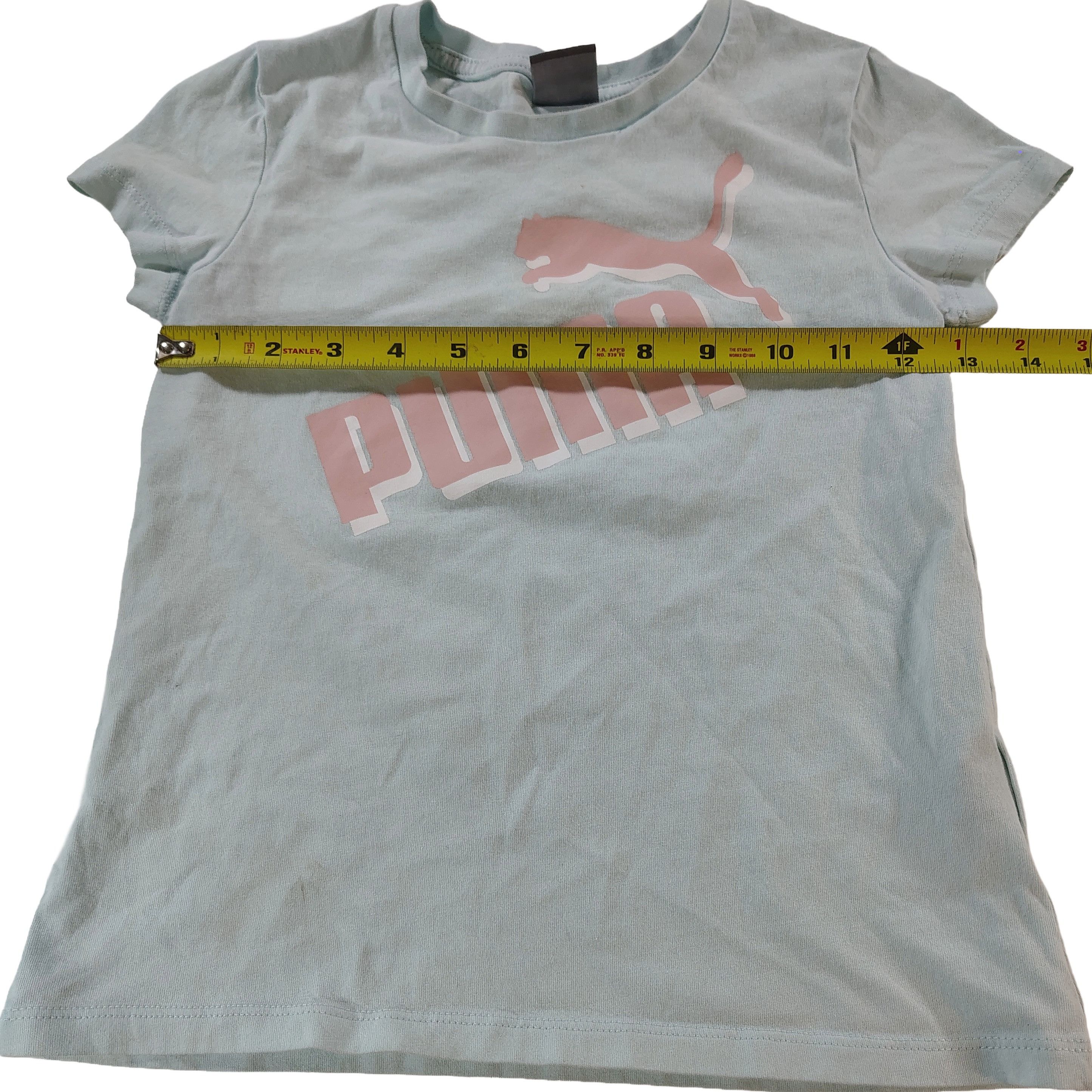 Puma Women's Small Mint Green & Pink Puma Logo Graphic T-Shirt Size S / US 4 / IT 40 - 4 Thumbnail