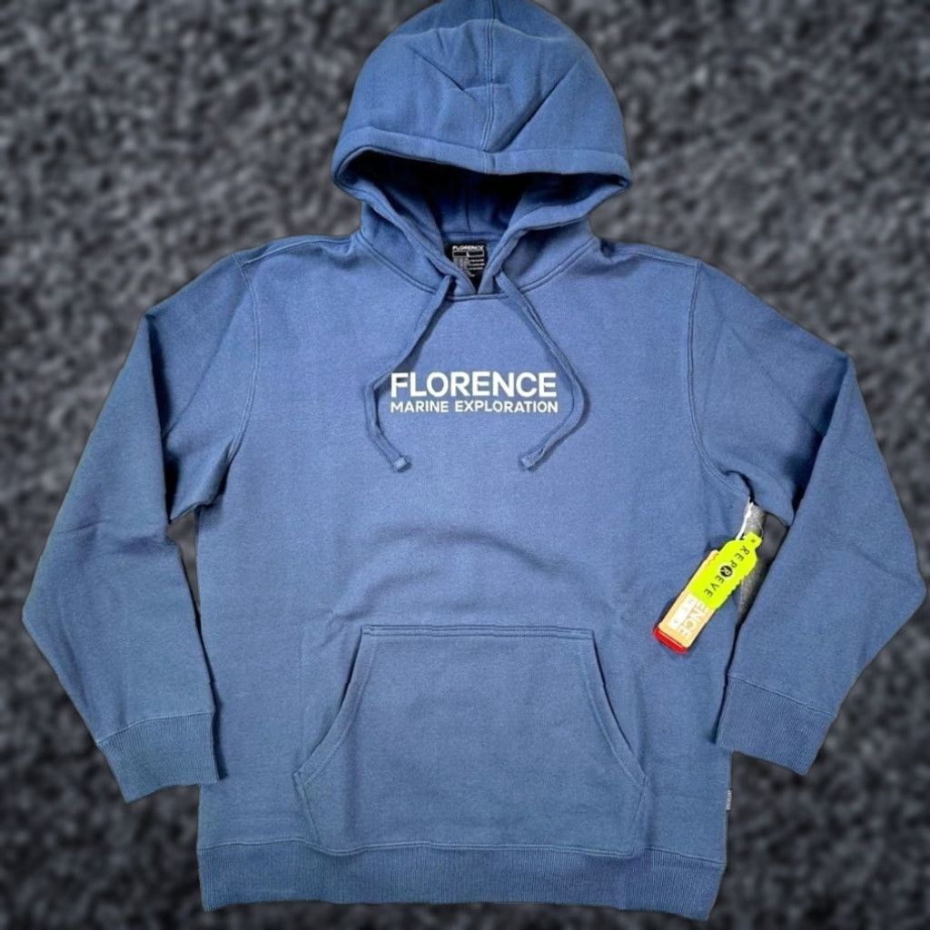 Vintage Florence Marine X Explorer Hoodie Slate Blue Organic Cotton Mens Large Surf Outdoors Size US L / EU 52-54 / 3 - 1 Thumbnail