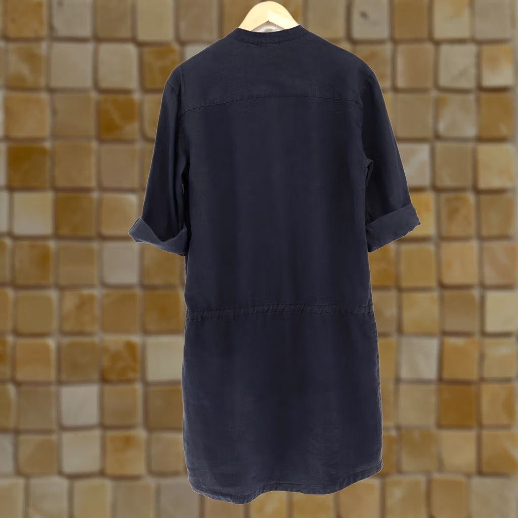 James Perse James Perse Shirt Dress Women's Black Linen Drop Waist Lagoonlook Sz 4 US Sz 12 Size XL / US 12-14 / IT 48-50 - 1 Thumbnail