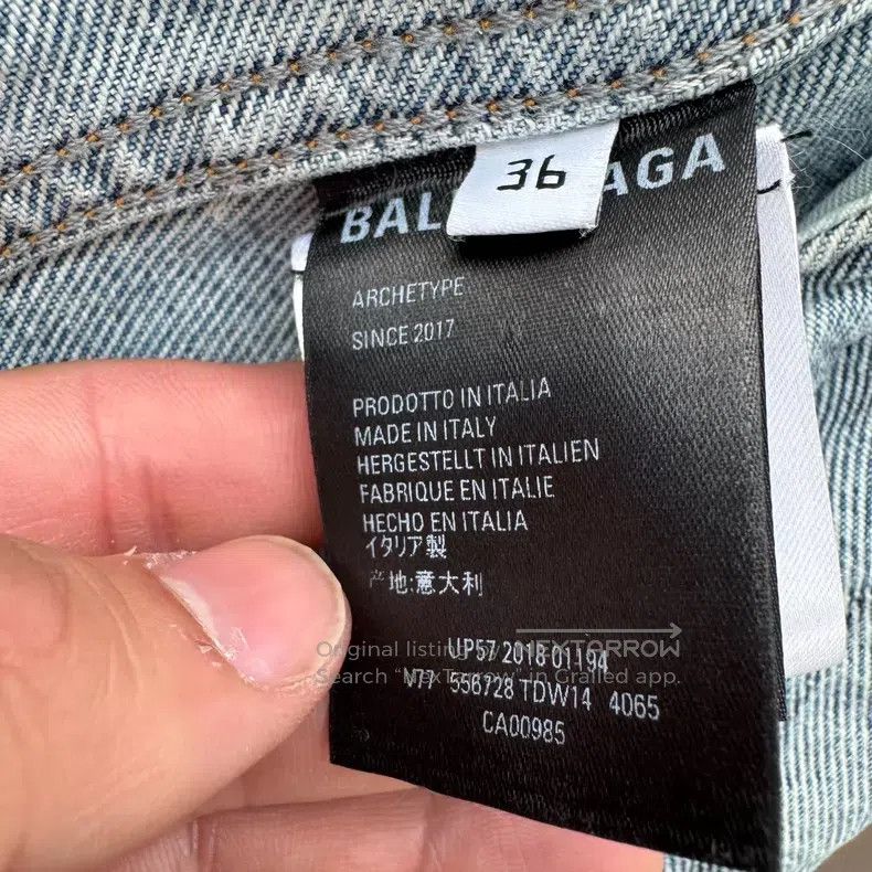 Balenciaga Balenciaga Embroidered collar denim jacket Size XS / US 0-2 / IT 36-38 - 7 Thumbnail