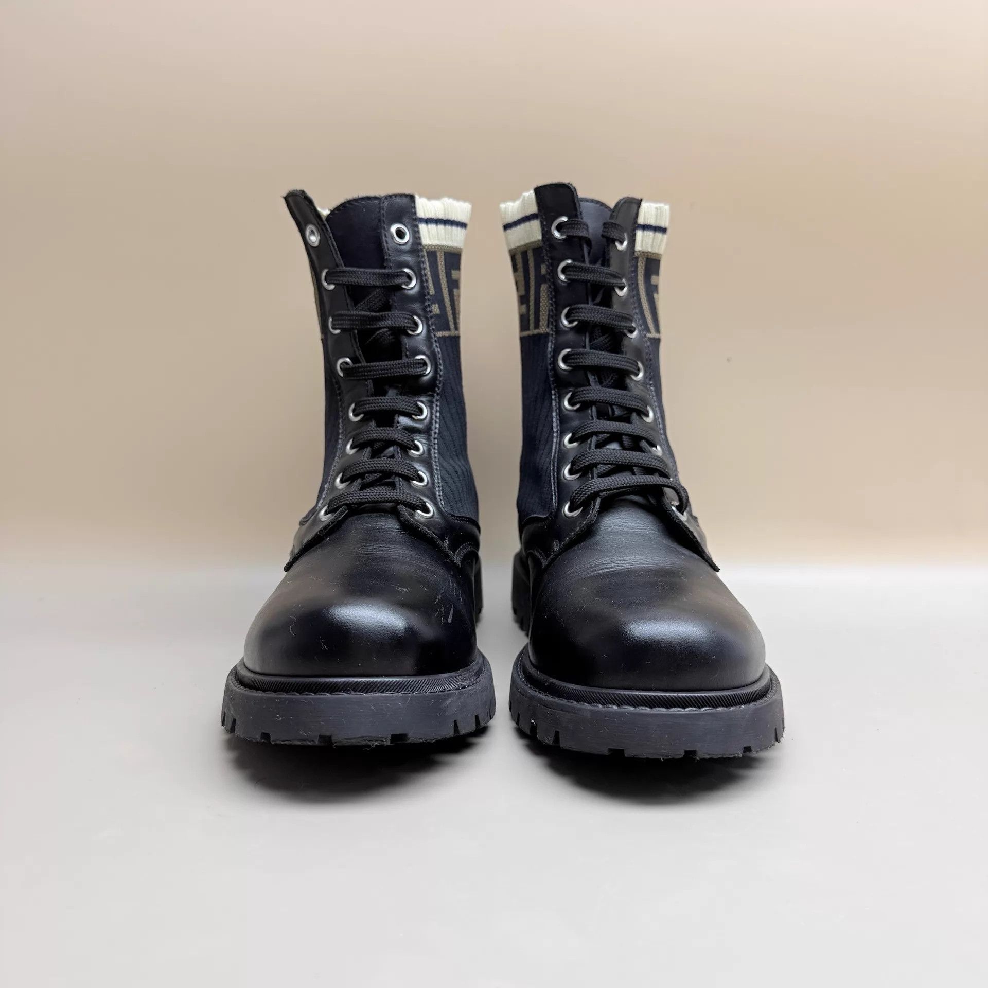 Fendi Fendi Black & Brown FF Short Boots 37 99 New Size US 6.5 / IT 36.5 - 2 Thumbnail