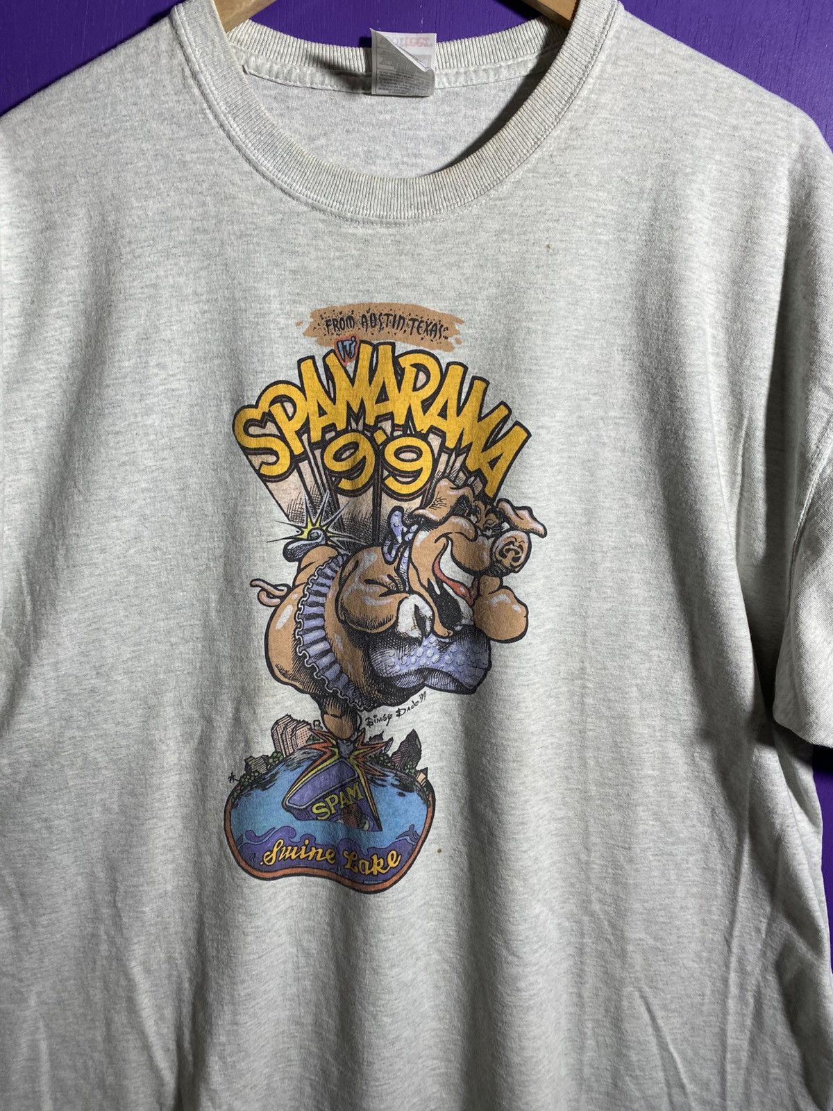 Vintage Vintage 1999 Austin Texas Spamarama festival t-shirt Size US XXL / EU 58 / 5 - 3 Thumbnail