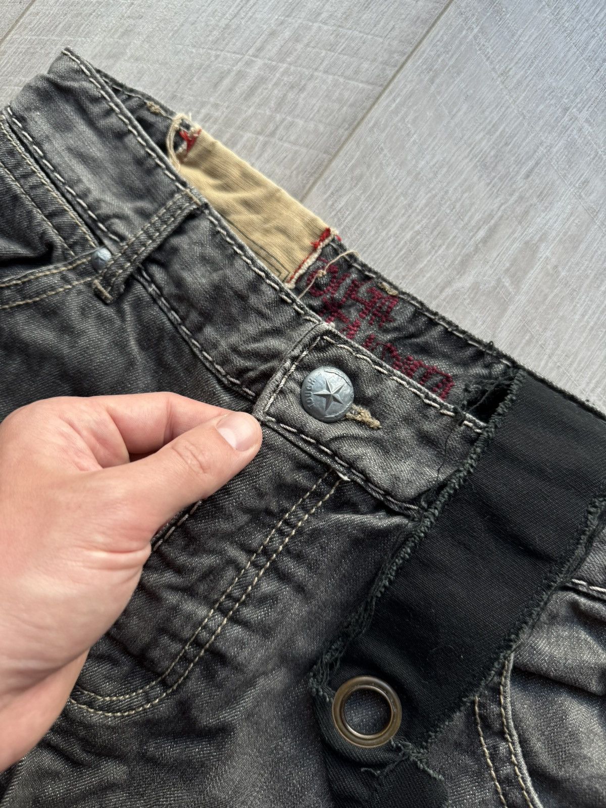 If Six Was Nine Tough Jeansmith Japanese Y2K Relaxed Jeans Gothic Punk Opium Size US 30 / EU 46 - 8 Thumbnail