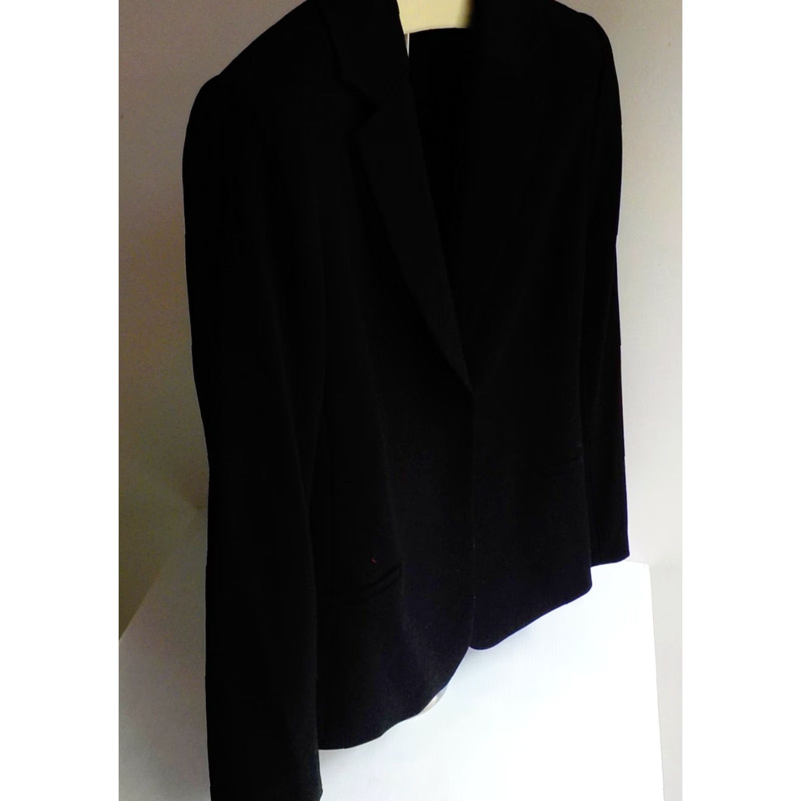 Sandro VINTAGE Sandra Blazer Shirt Womens Black 8 NWT Poly/Rayon/Spandex Fully Lined Front Snap Size M / US 6-8 / IT 42-44 - 3 Thumbnail