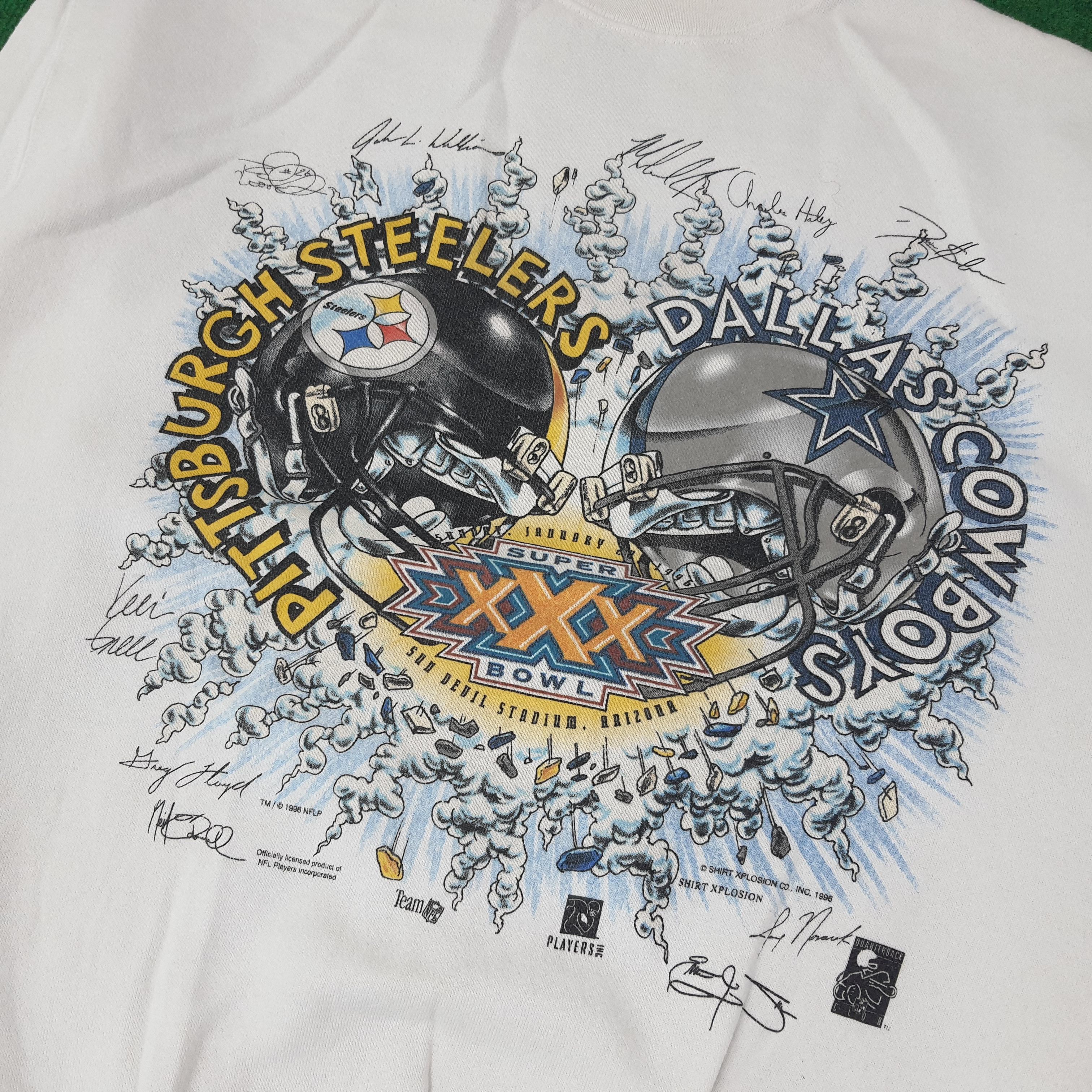 Tultex Vintage Super Bowl Steelers & Cowboys NFL Sweatshirt C253N10 Size US L / EU 52-54 / 3 - 2 Thumbnail