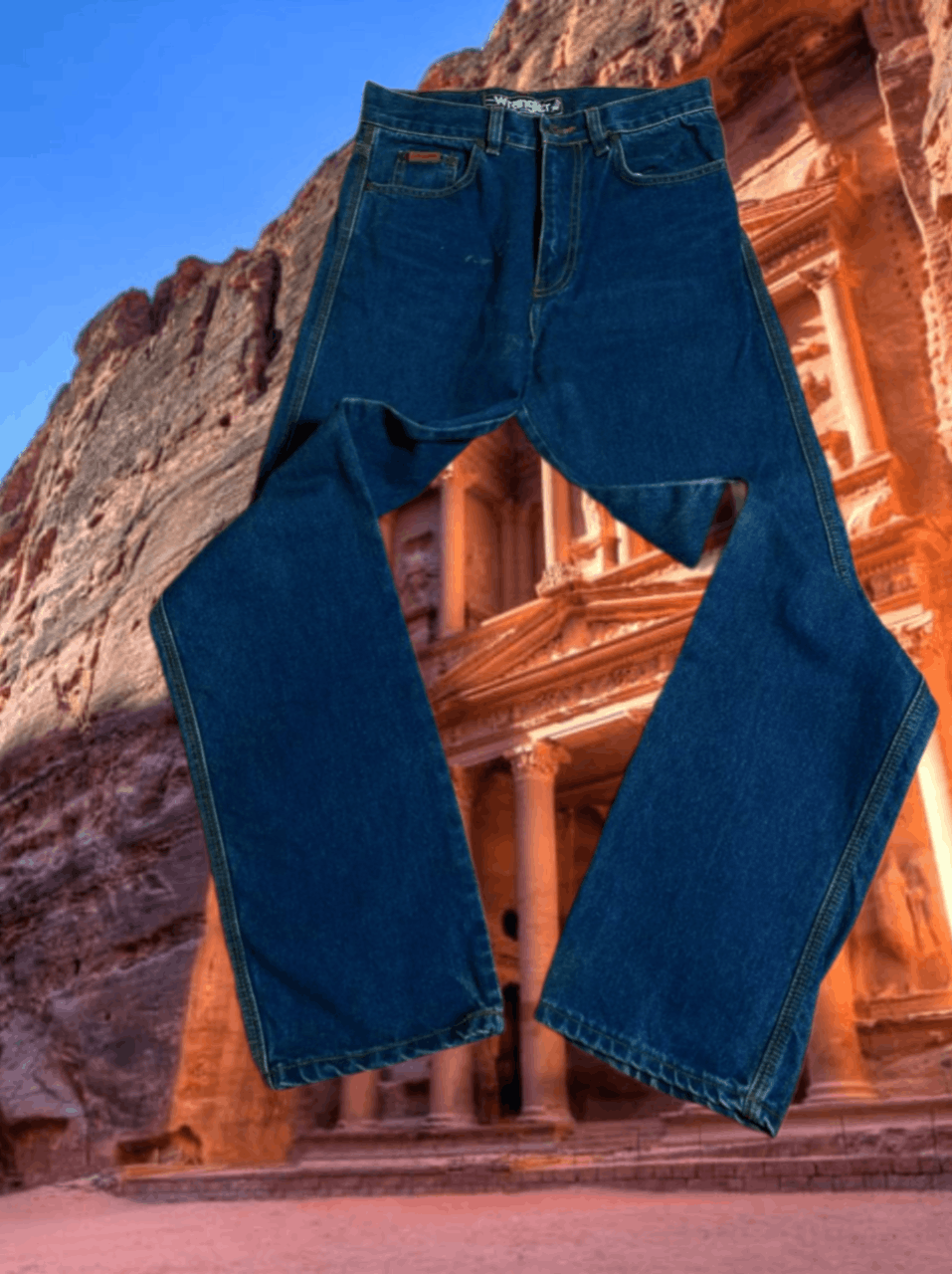 Vintage × Wrangler Vintage wrangler raw denim jeans flare bootcut bell bottom Size US 29 - 1 Thumbnail