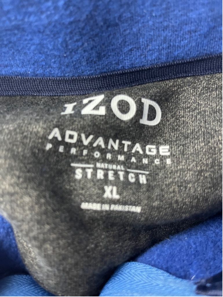 Izod IZOD Quarter-Zip Blue Pullover Sweater Men’s XL Stretch Size US XL / EU 56 / 4 - 8 Thumbnail