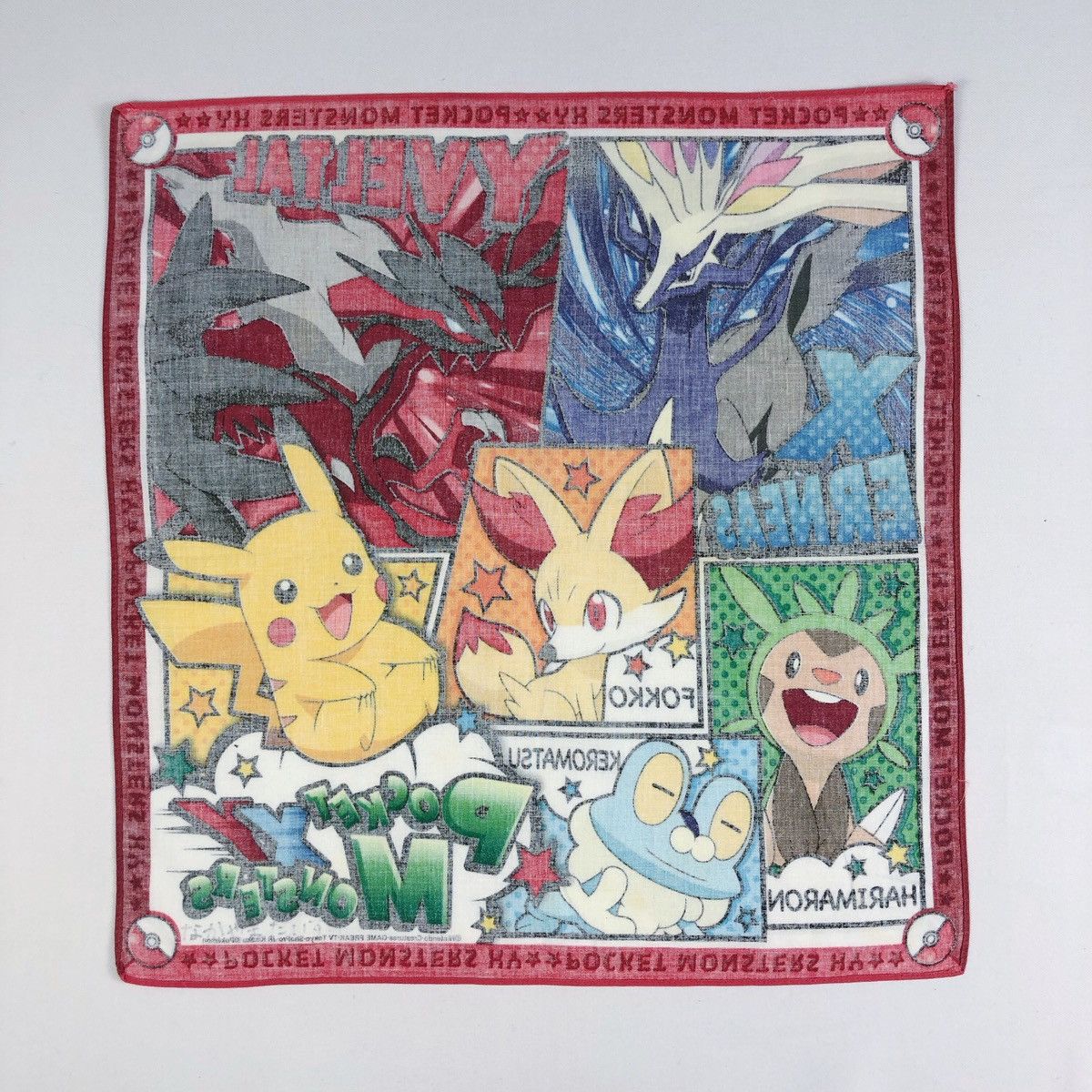 Nintendo × Pokemon × Vintage Rare Nintendo Pokemon Pocket Monster Handkerchief Bandana Size ONE SIZE - 3 Thumbnail