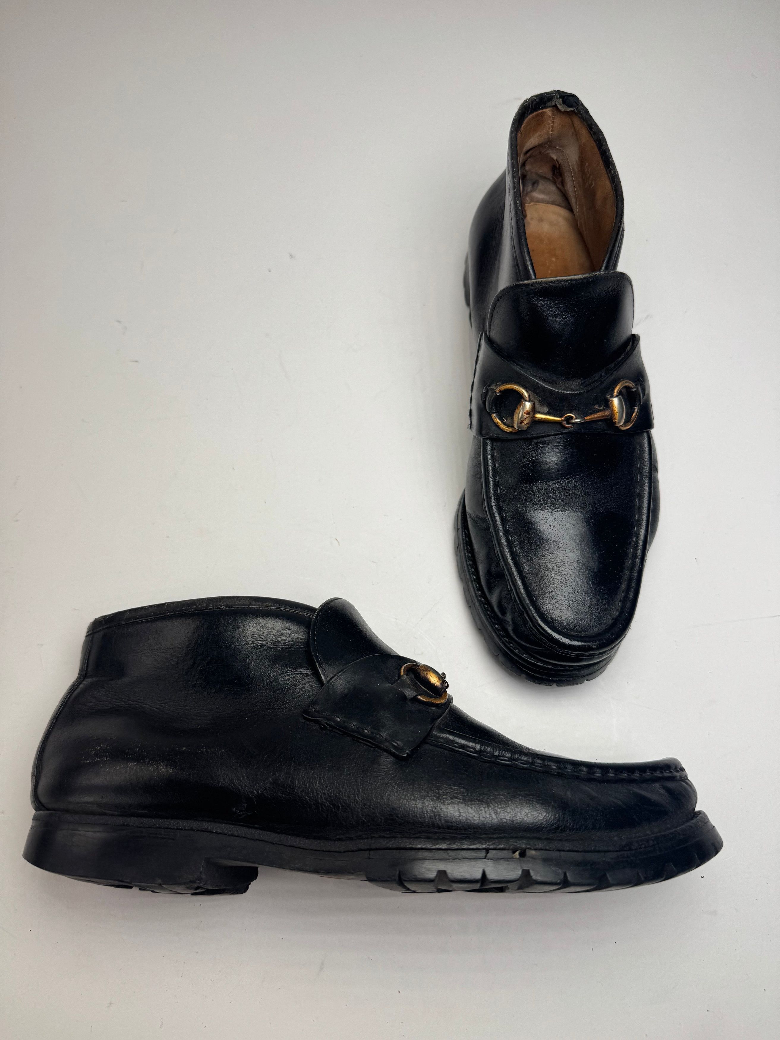 Gucci Vintage Horsebit Leather Boots Black EU39 Size US 9 / IT 39 - 1 Thumbnail