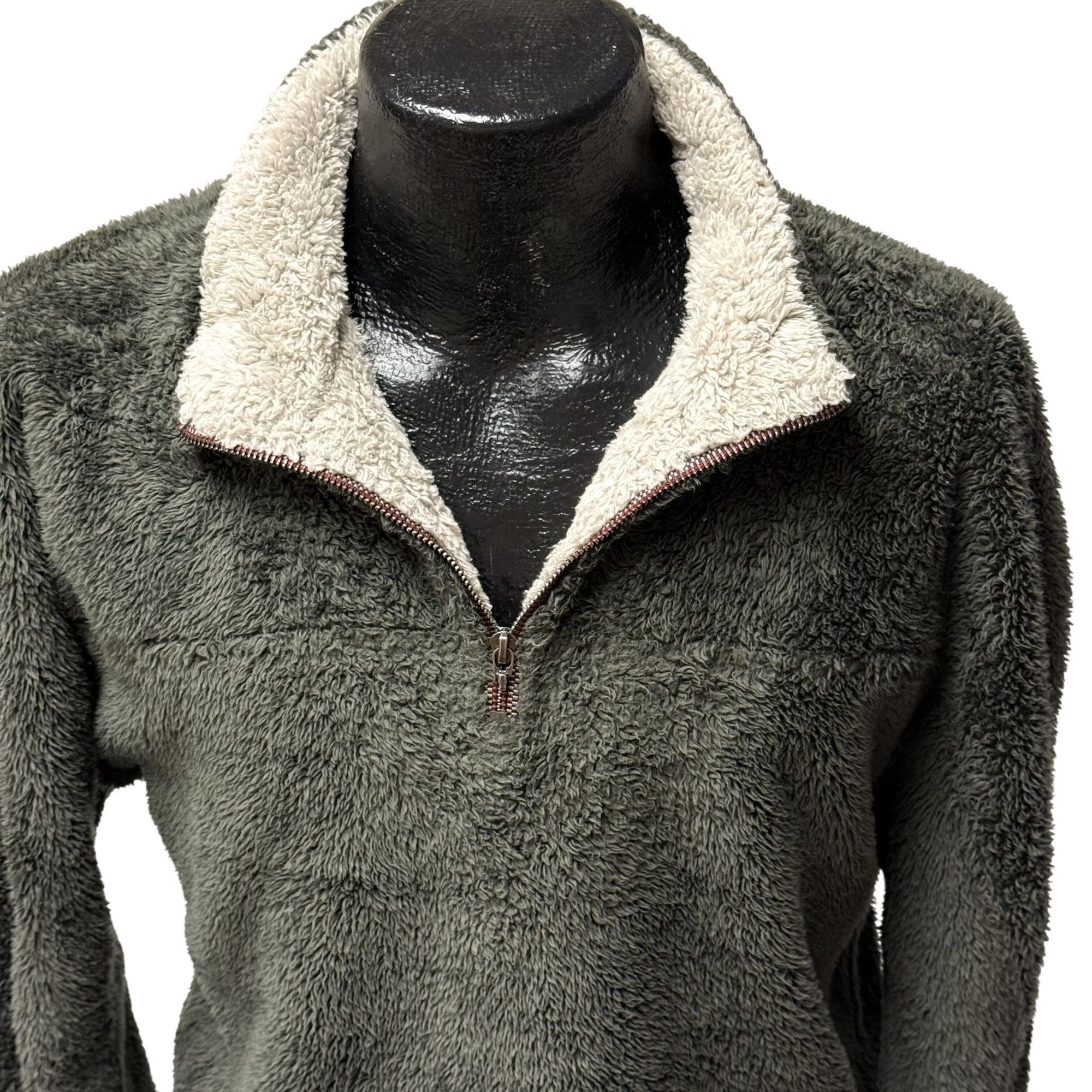 True Grit True Grit Men Army Green 1/4 Zip ULTRA SOFT Fleece Pullover Size US S / EU 44-46 / 1 - 3 Thumbnail