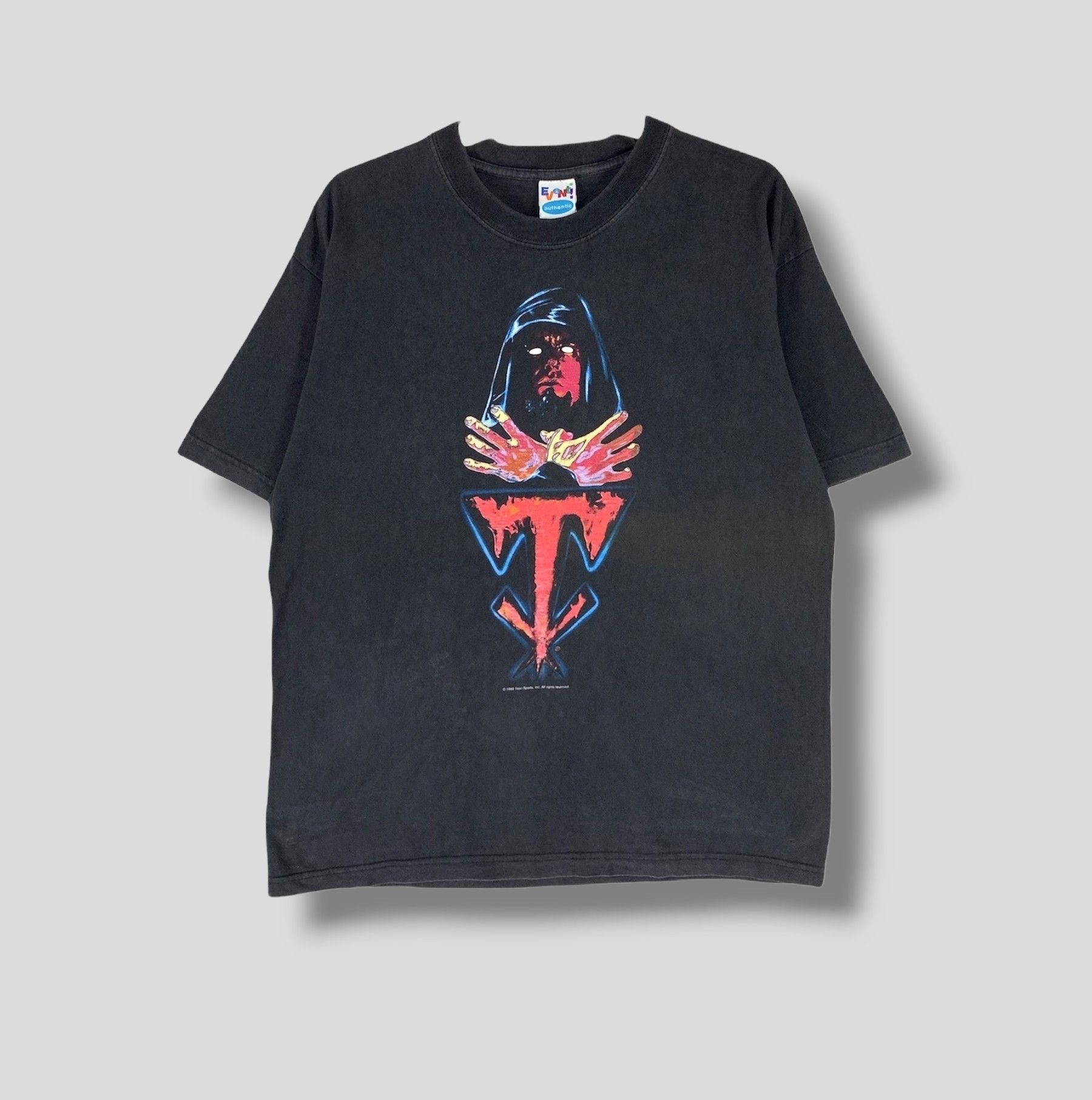 Vintage 90s Undertaker dark priest WWE WWF wrestling tshirt