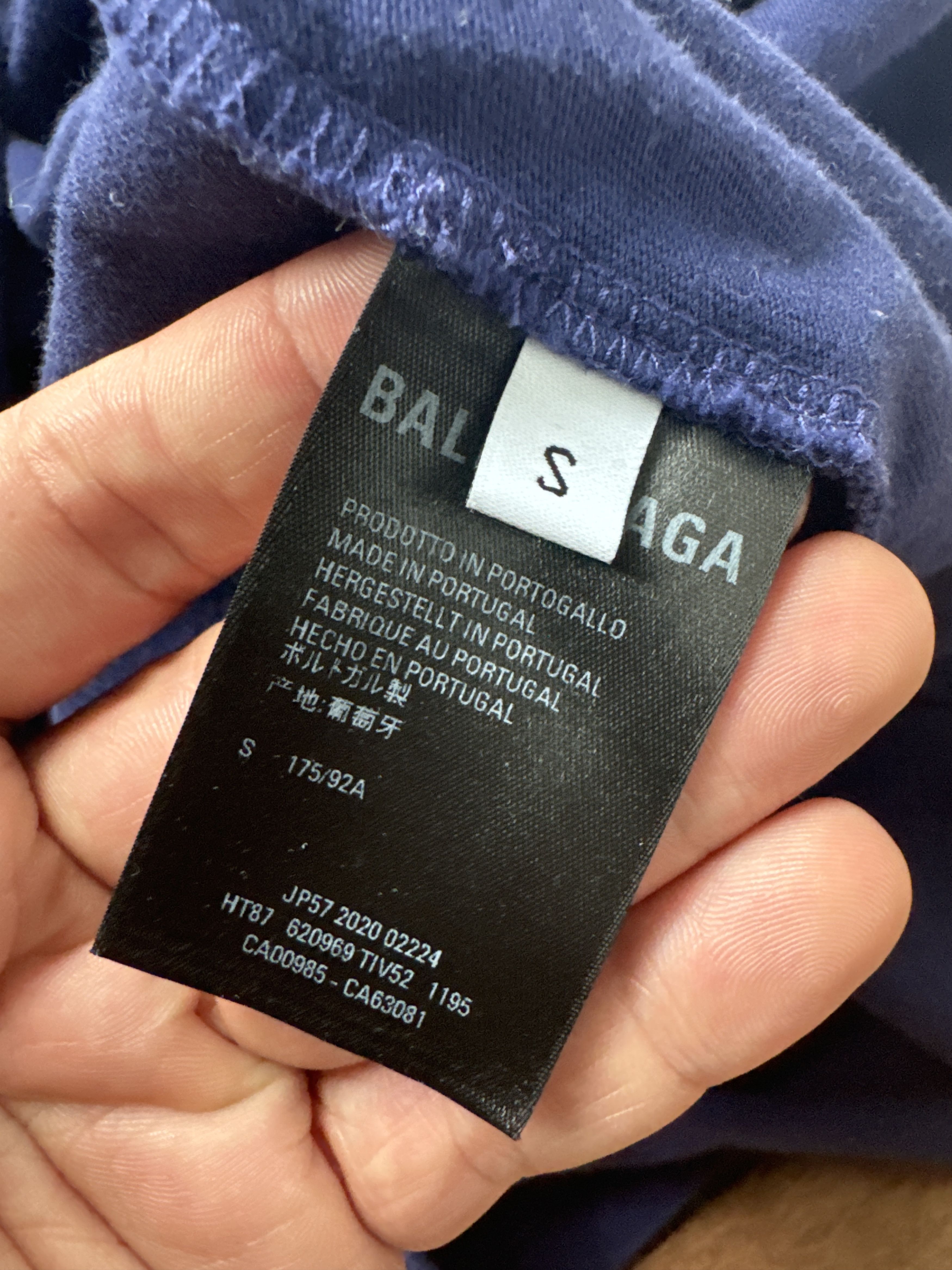 Balenciaga Balenciaga Logo Blue Tee Oversize Fit Size US S / EU 44-46 / 1 - 5 Thumbnail