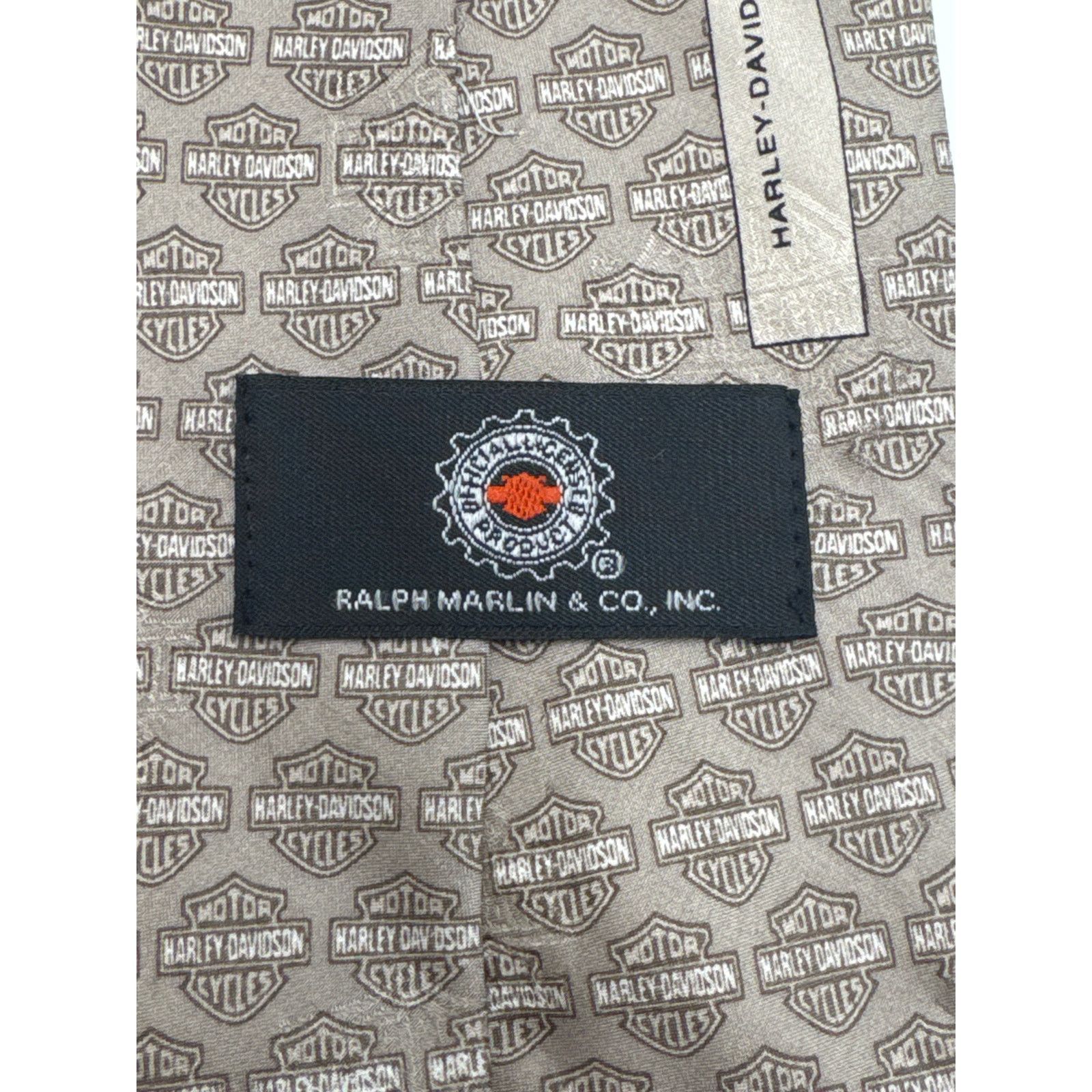 Harley Davidson Harley Davidson Silk Necktie Tonal Logo Ralph Marlin & Co. Size ONE SIZE - 4 Thumbnail