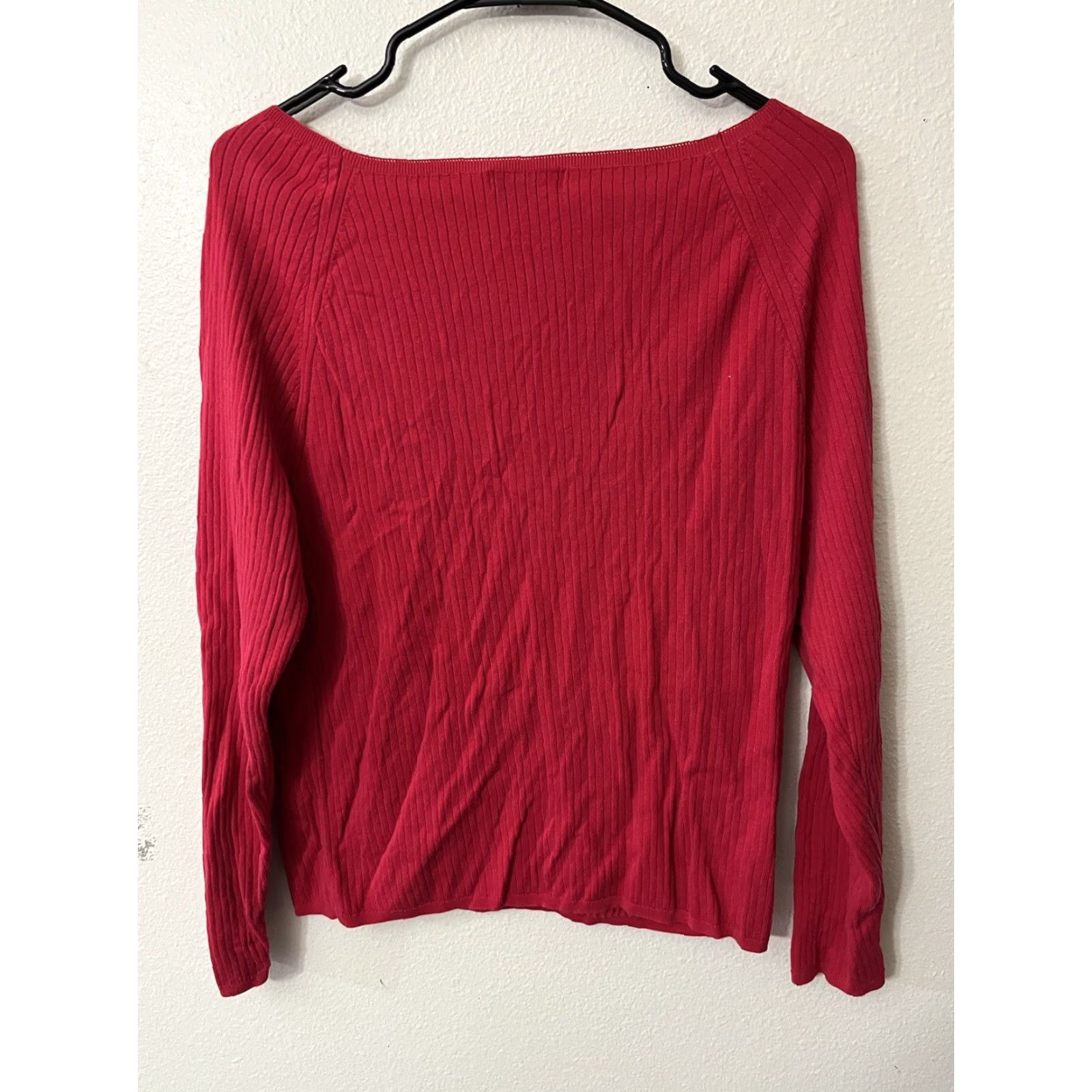 Banana Republic VINTAGE Banana Republic Red Pinkish Square Neck Y2K Sweater Women’s XL Size Size XL / US 12-14 / IT 48-50 - 2 Thumbnail