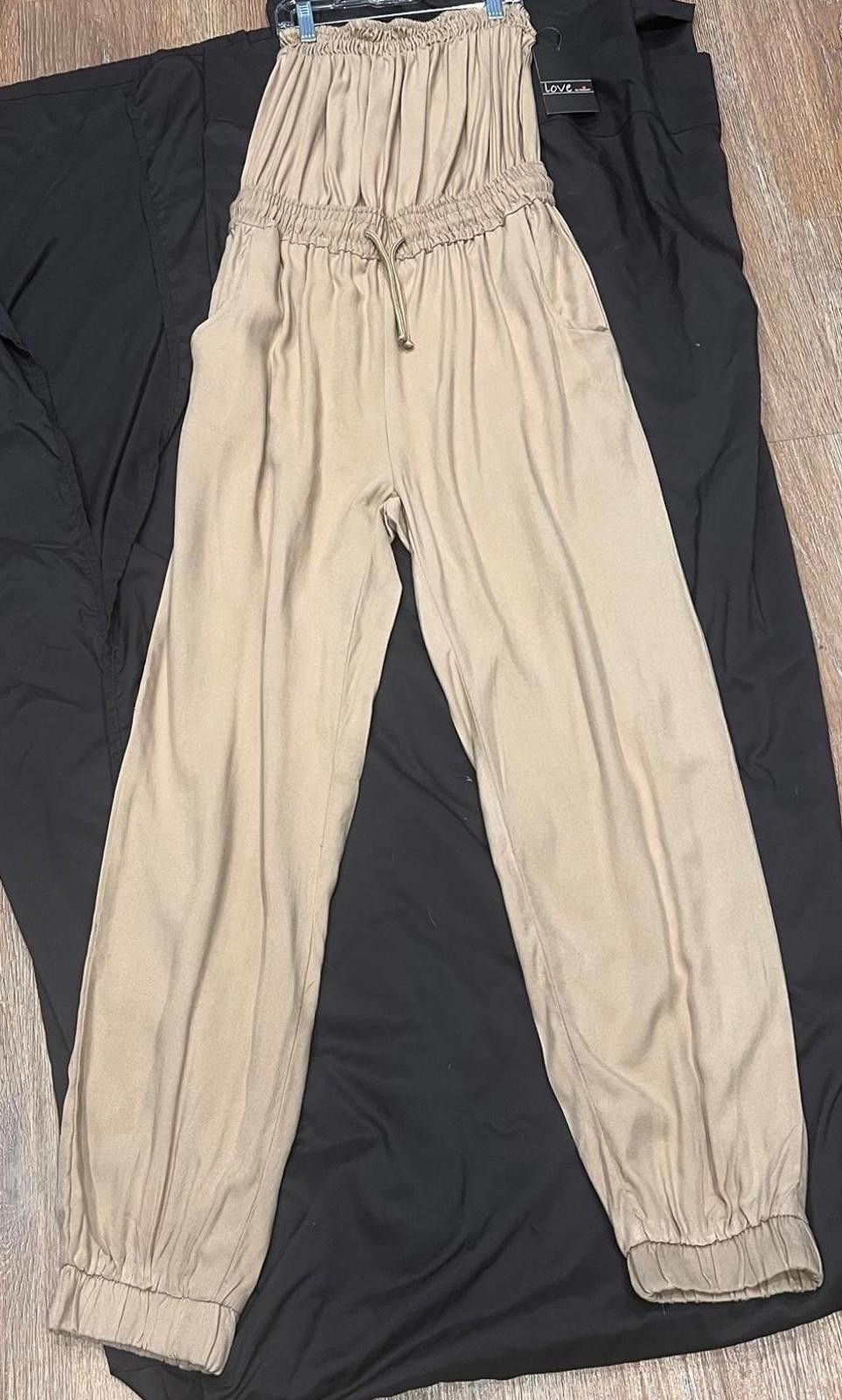 Other NWT Women's Beige Casual Jumpsuit Size M / US 6-8 / IT 42-44 - 3 Thumbnail