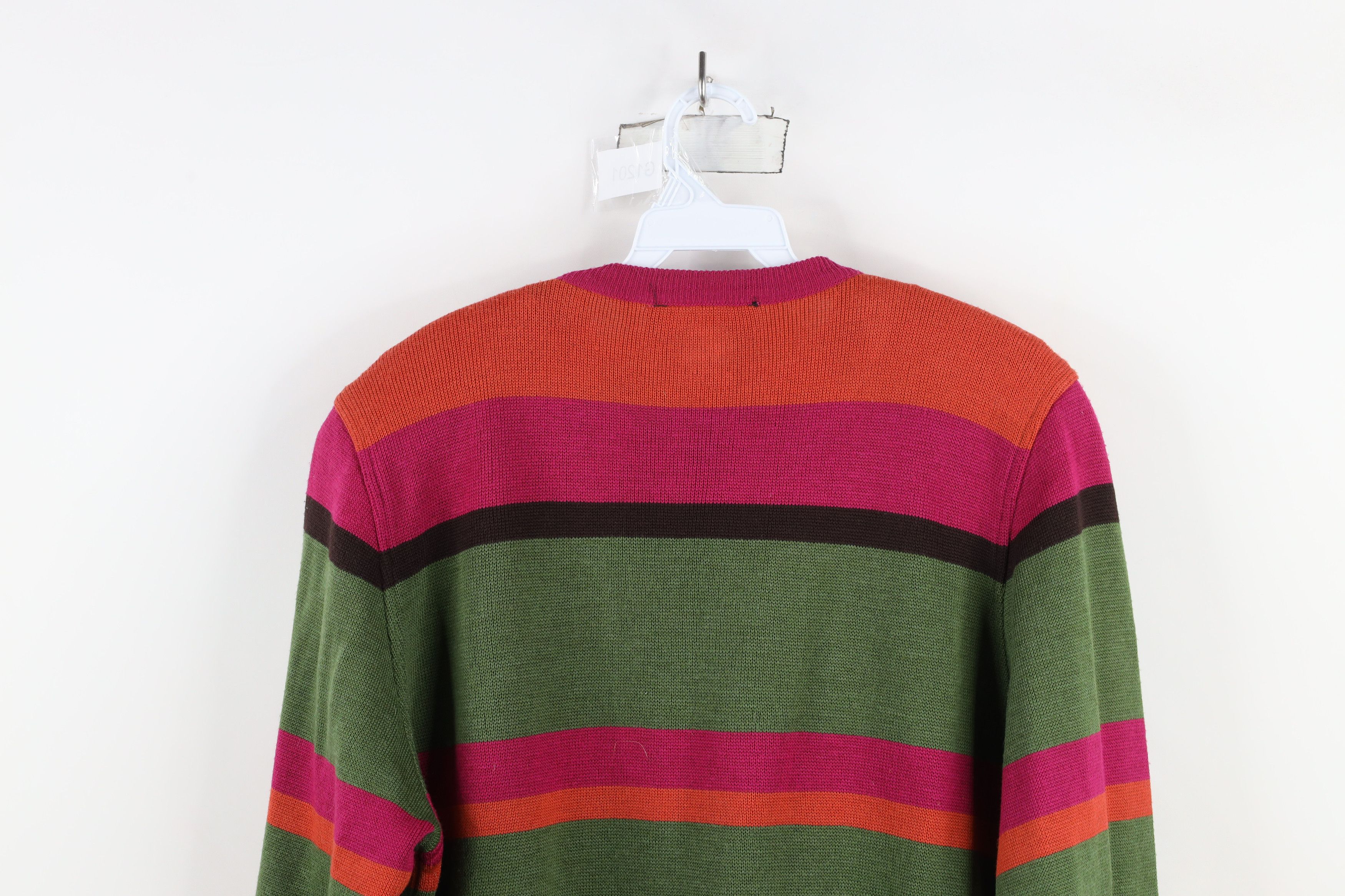 Vintage Vintage 90s Streetwear Rainbow Striped Top Button Sweater Size S / US 4 / IT 40 - 12 Thumbnail