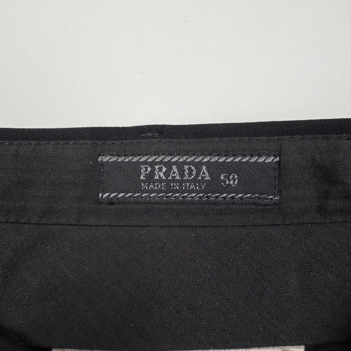Prada Prada FW2000 Black Stretch-Wool Pleated Suit Trousers/Pants Size US 34 / EU 50 - 9 Thumbnail