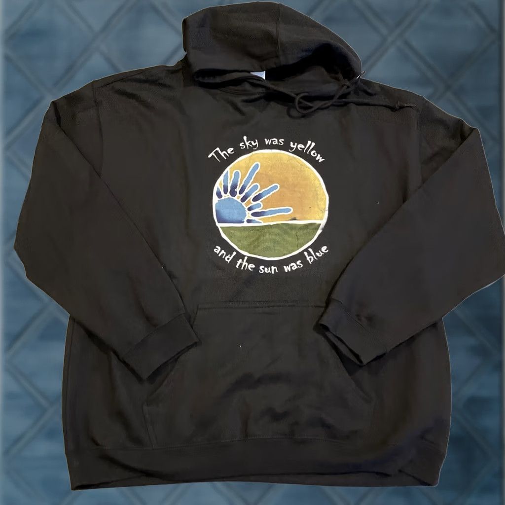 Vintage Bespoke Grateful Dead Hoodie XL Men Black The Sky Was Yellow And The Sun Was Blue Pullover Northwestern NWOT- Awesome- (adjusted for clarity) Size US XL / EU 56 / 4 - 1 Thumbnail