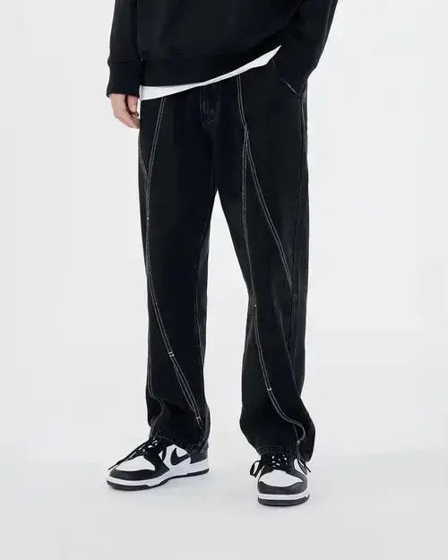 Japanese Brand × Jean Contrast Stitched High Street Jeans Size US 33 - 4 Thumbnail