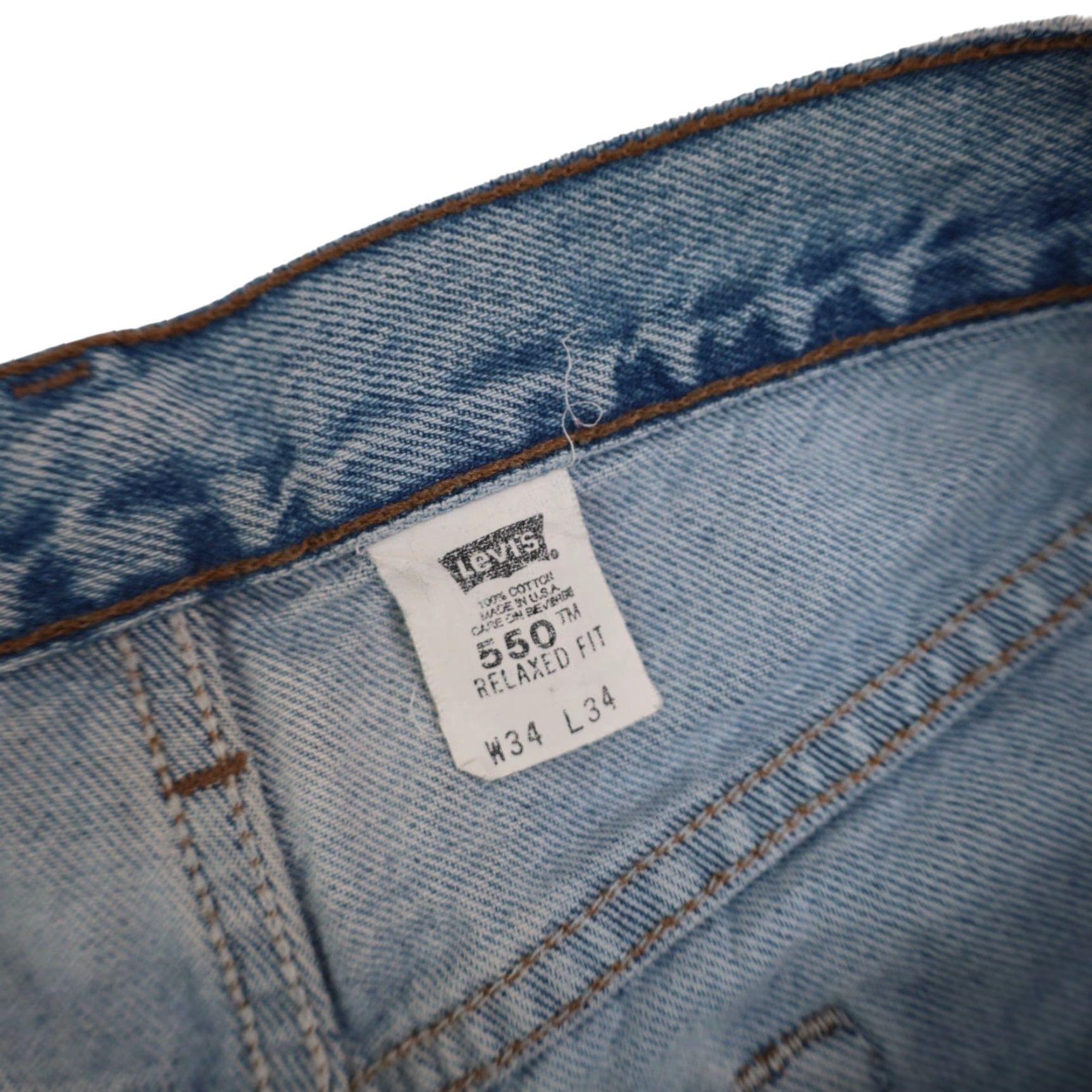 Denime VINTAGE Levis 550 USA Made Loose Fit Denim Jeans Shirt? Size US 34 / EU 50 - 7 Thumbnail