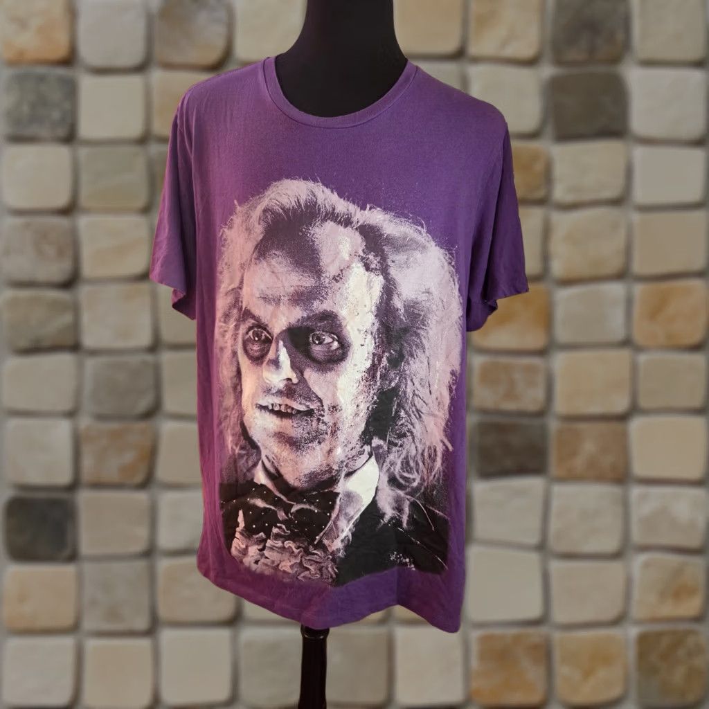Mad Engine Beetlejuice Shirt Mens 2XL Purple Graphic Horror Movie Mad Engine Size US XXL / EU 58 / 5 - 1 Thumbnail