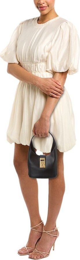 Salvatore Ferragamo o1s1rm0924 Size: OS / Leather Medium Hobo Bag in Black Size ONE SIZE - 4 Thumbnail