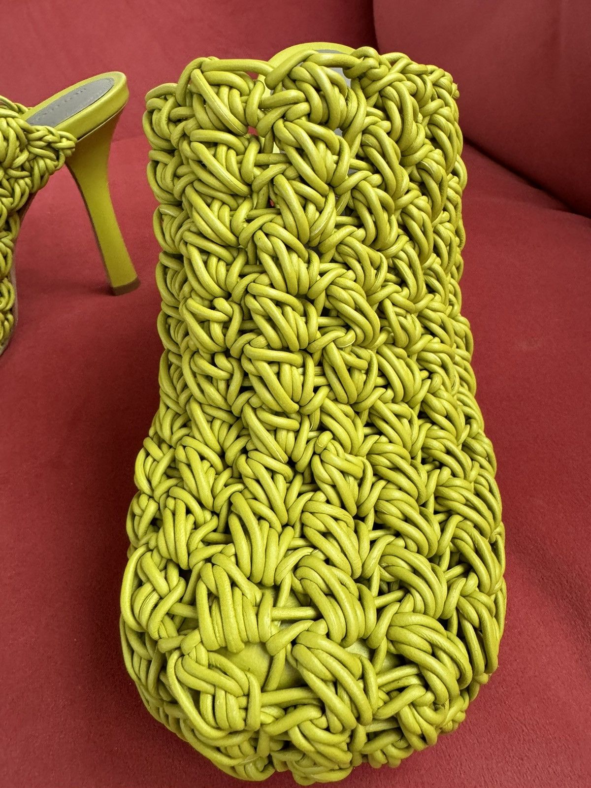 Bottega Veneta Bottega Veneta yellow macrame style, size 35.5 It Size US 5.5 / IT 35.5 - 12 Thumbnail