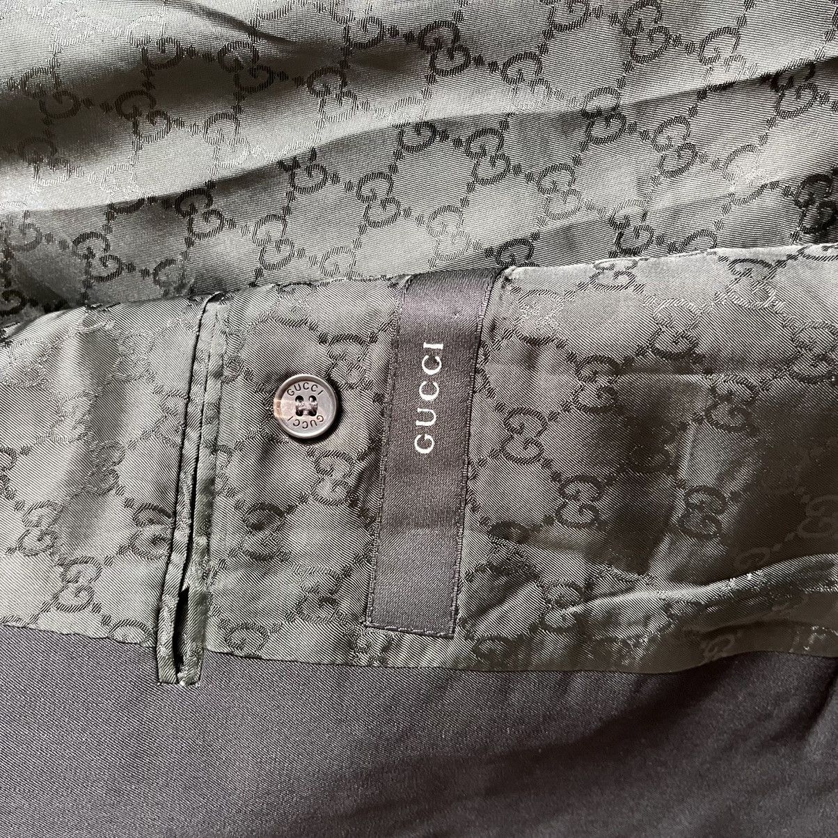 Gucci Gucci Wool Jacket Black With Monogram Lining Size 50R - 6 Thumbnail