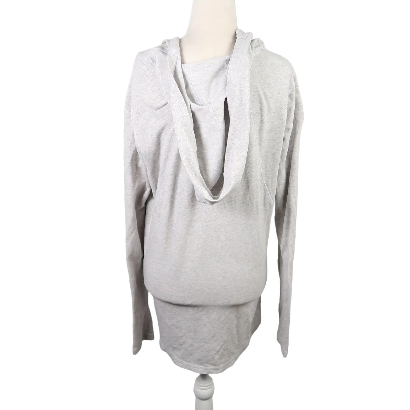 Vintage Lucy Hoodie Long Sleeve Activewear Top L Women Grey Solid Casual Modern Basic Hoodie Shirt Size L / US 10 / IT 46 - 4 Thumbnail