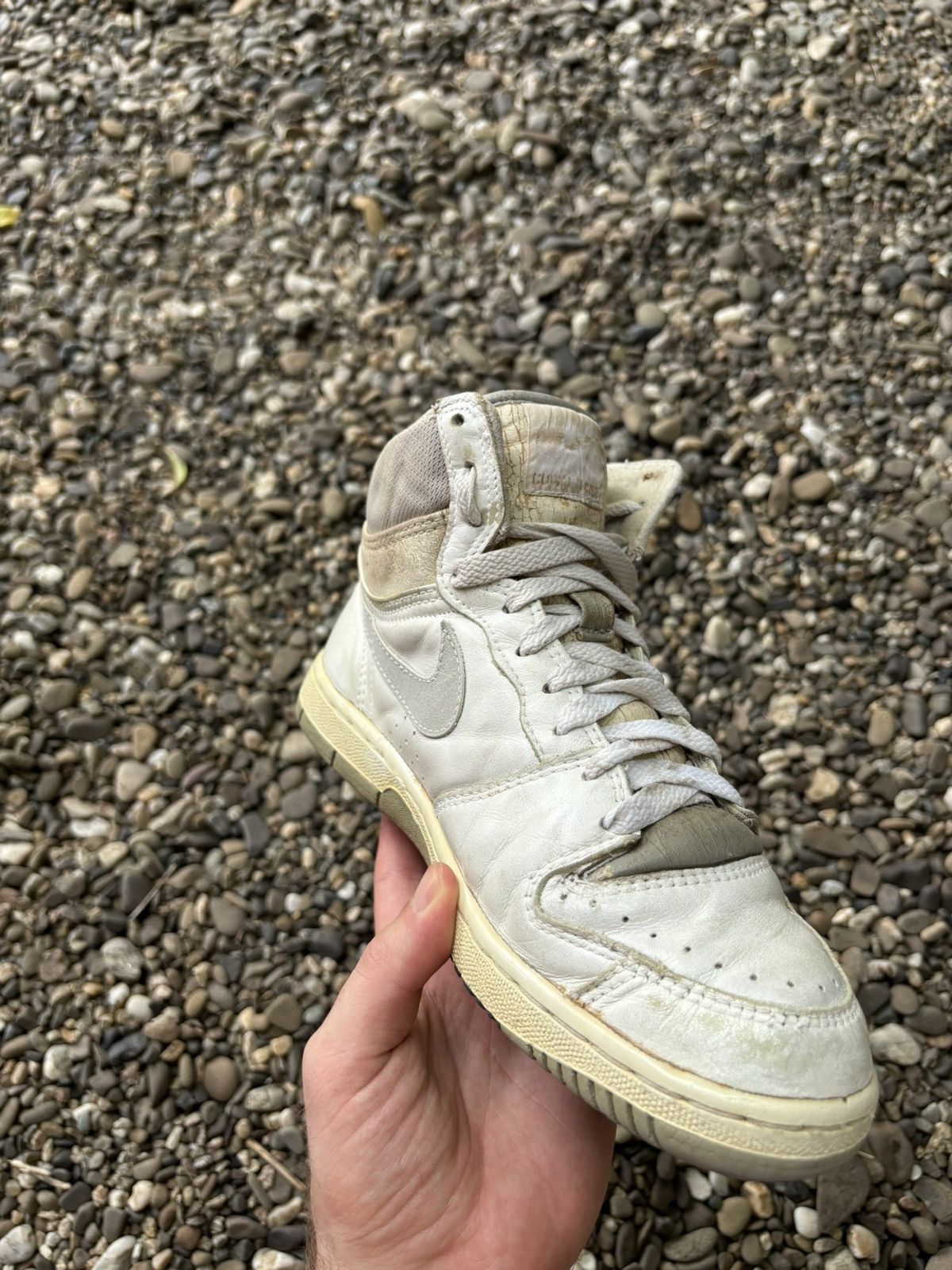 Nike × Vintage Vintage 80s Nike Court Force 1987 High Korea Made Sneakers Size US 7.5 / EU 40-41 - 4 Thumbnail